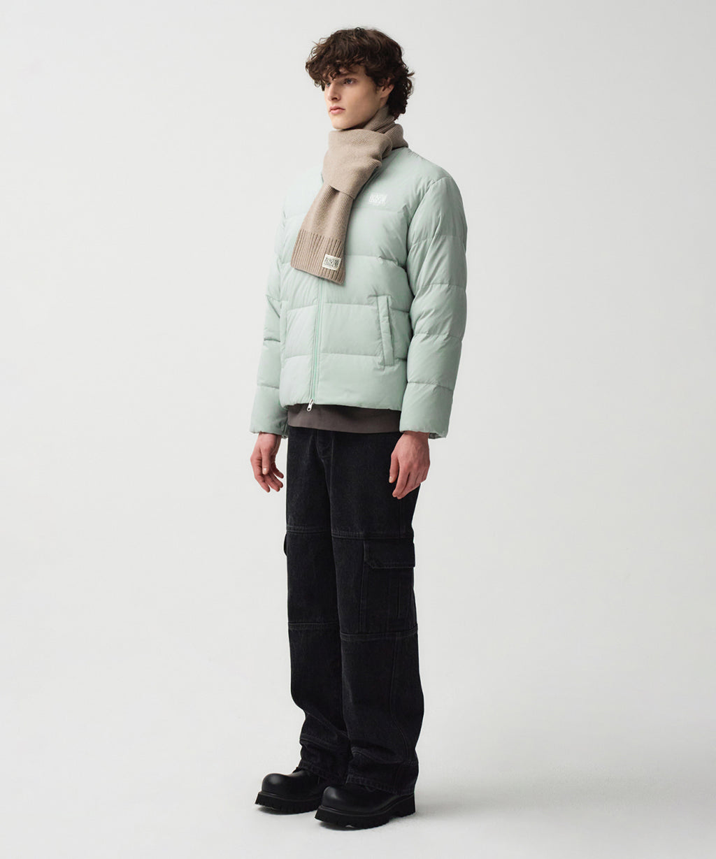 Marithe & Francois Girbaud - Collarless Lightweight Duck Down Jacket (Mint) product image 6 | TRAB K-Fashion Australia