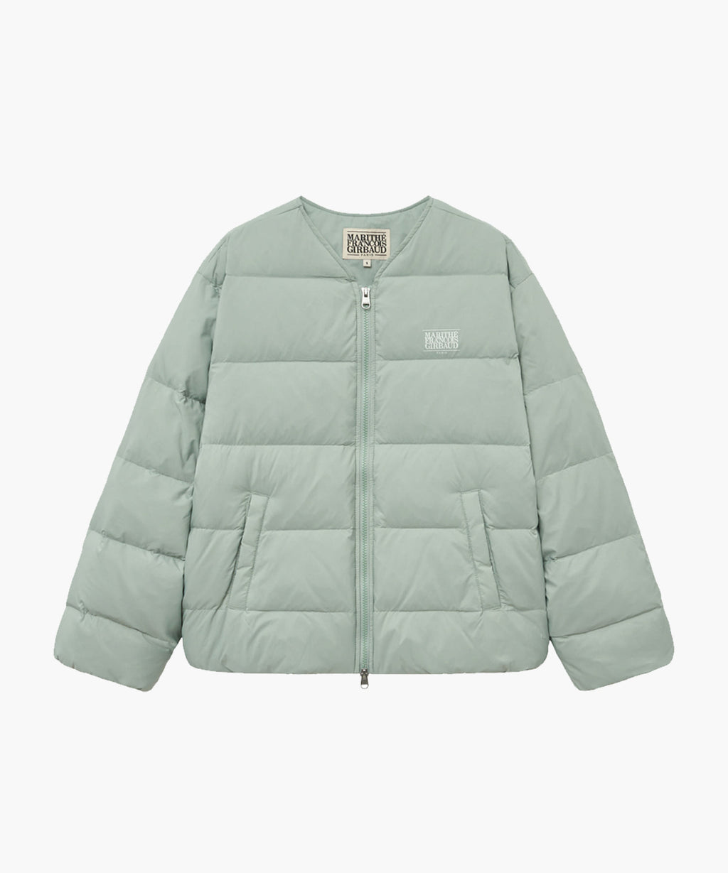 Marithe & Francois Girbaud - Collarless Lightweight Duck Down Jacket (Mint) product image 8 | TRAB K-Fashion Australia