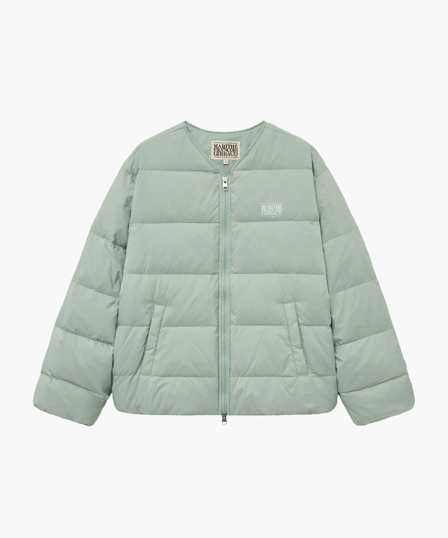 Marithe & Francois Girbaud - Collarless Lightweight Duck Down Jacket (Mint) product image 8 | TRAB K-Fashion Australia