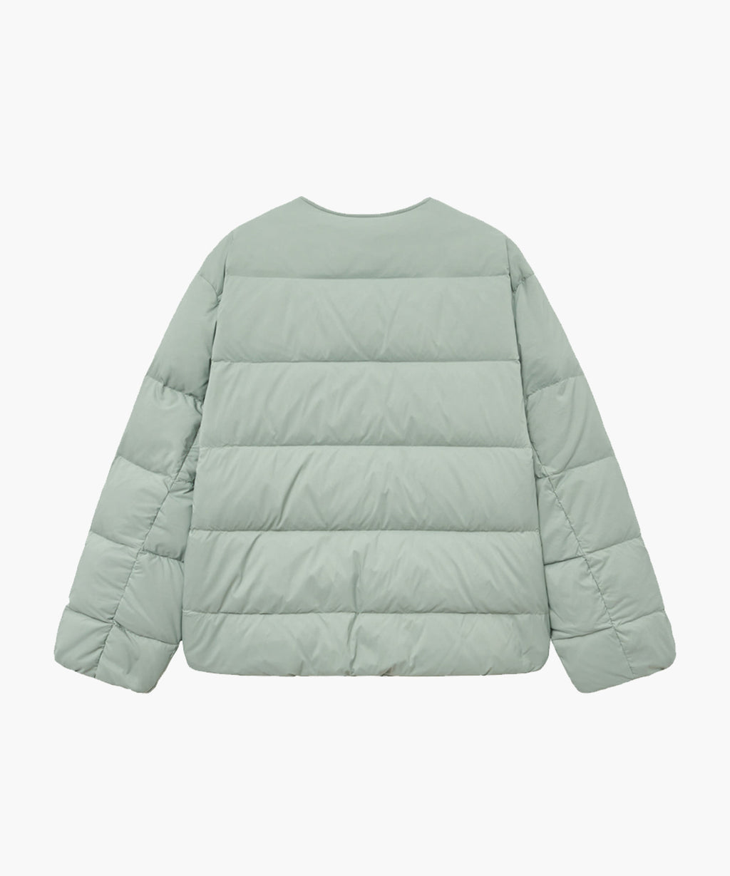 Marithe & Francois Girbaud - Collarless Lightweight Duck Down Jacket (Mint) product image 9 | TRAB K-Fashion Australia