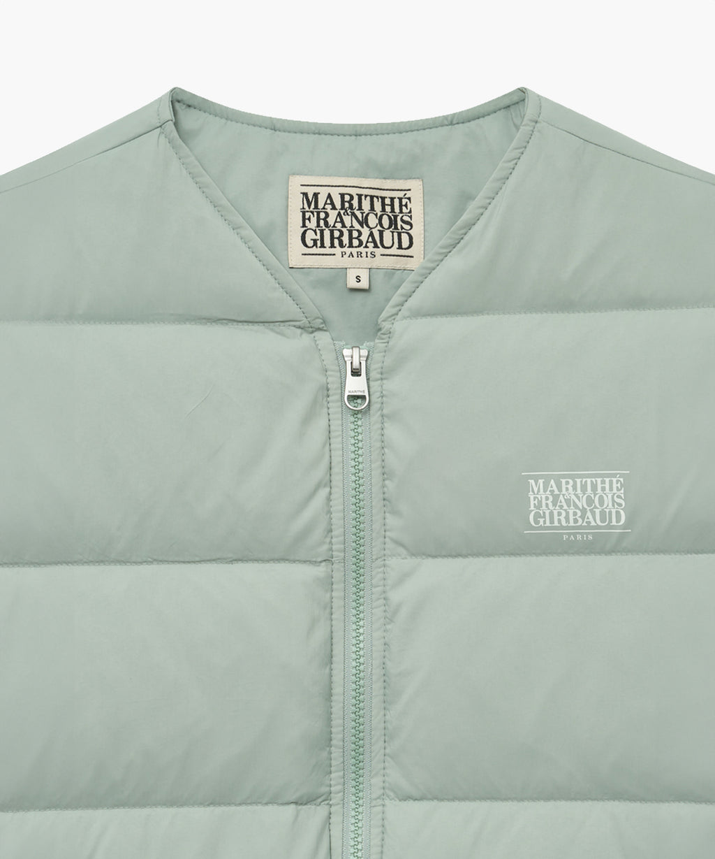 Marithe & Francois Girbaud - Collarless Lightweight Duck Down Jacket (Mint) product image 10 | TRAB K-Fashion Australia