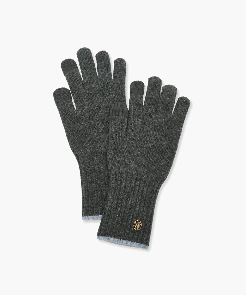 Marithe & Francois Girbaud - Circle Logo Long Glove (Charcoal) product image 1 | TRAB K-Fashion Australia