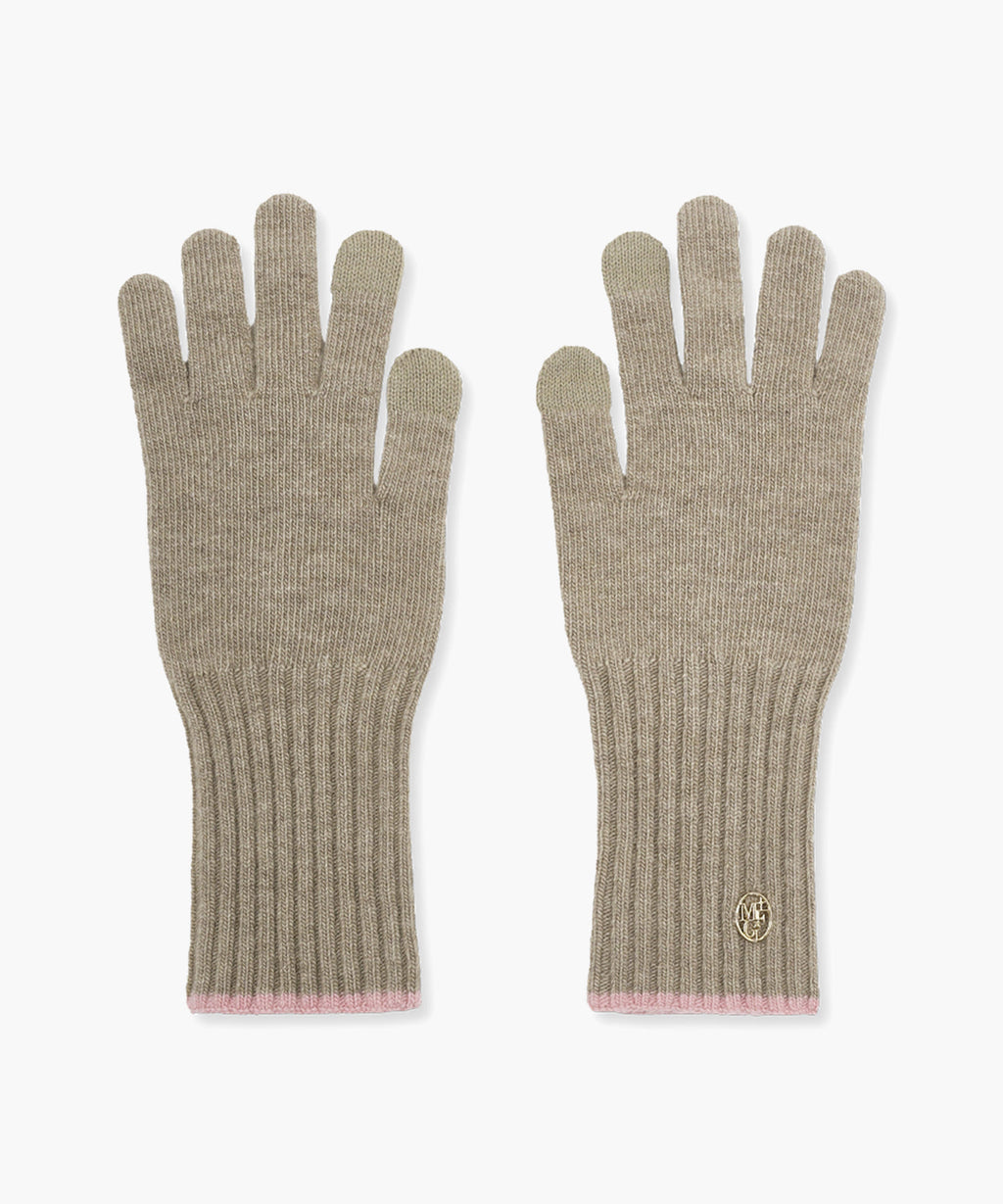 Marithe & Francois Girbaud - Circle Logo Long Glove (Oatmeal) product image 2 | TRAB K-Fashion Australia