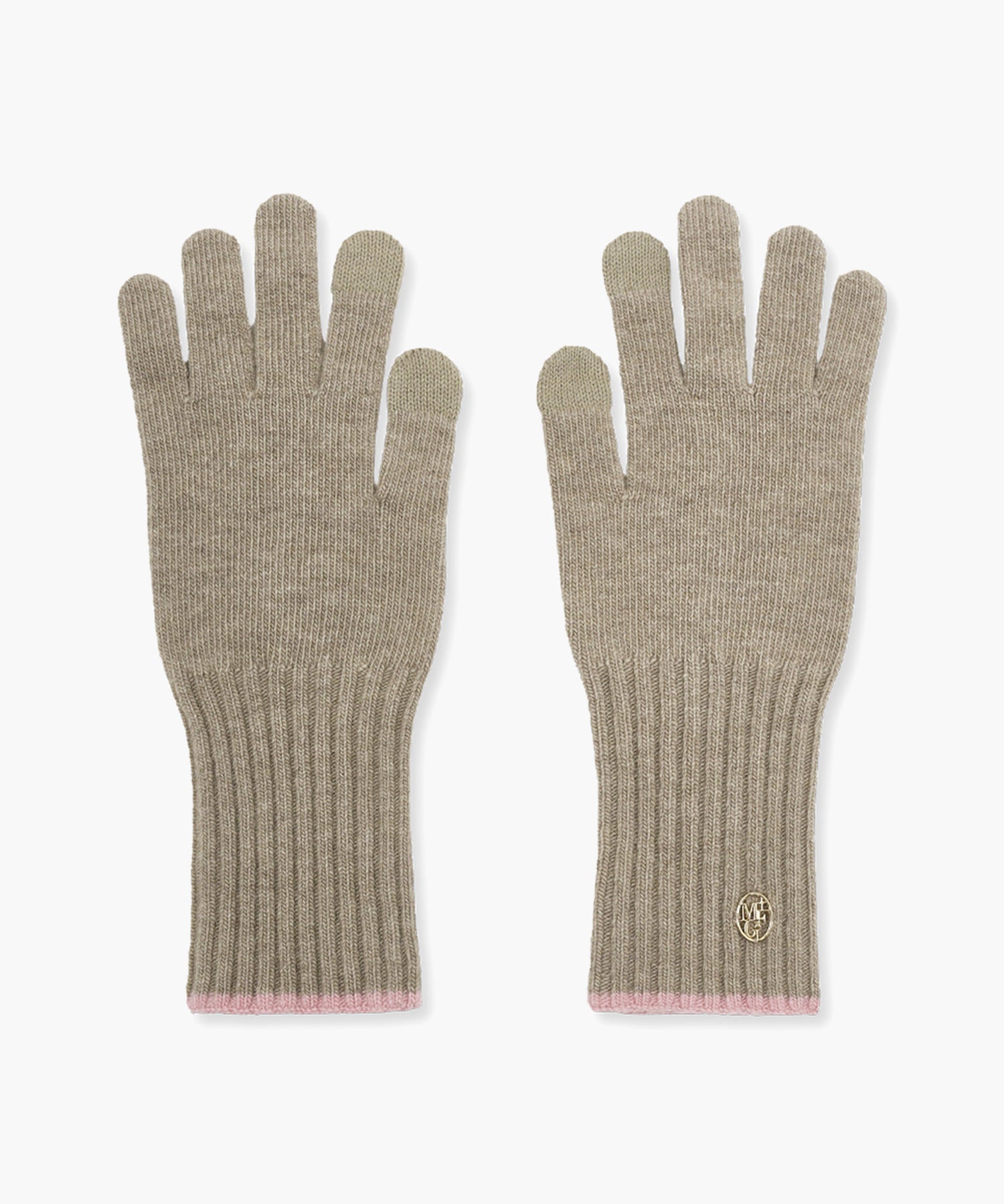 Marithe & Francois Girbaud - Circle Logo Long Glove (Oatmeal) product image 2 | TRAB K-Fashion Australia