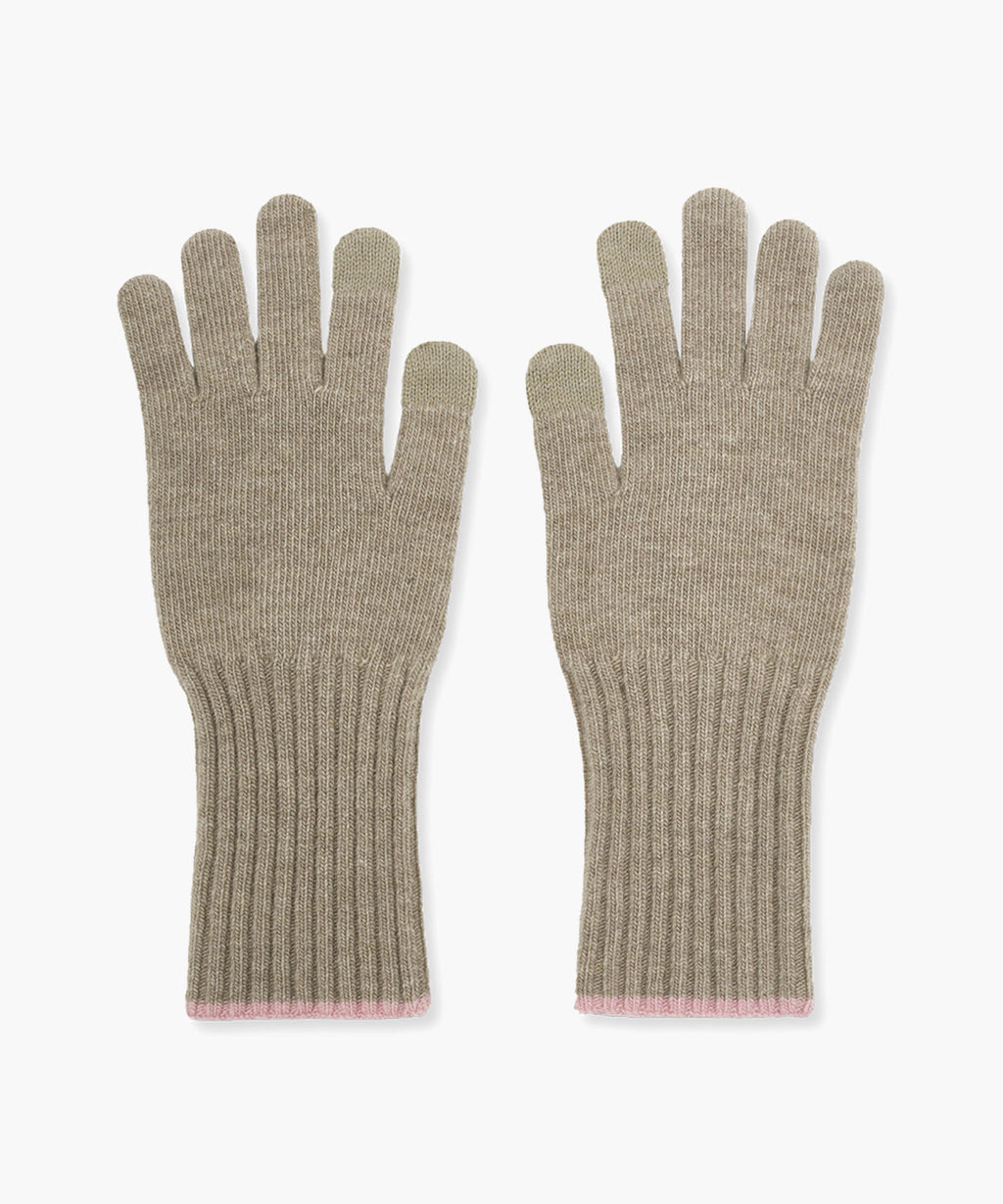 Marithe & Francois Girbaud - Circle Logo Long Glove (Oatmeal) product image 3 | TRAB K-Fashion Australia
