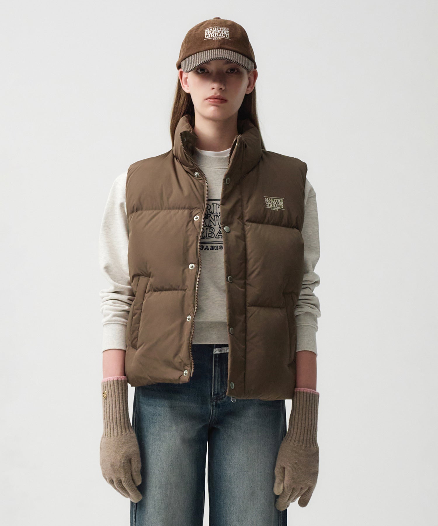 Marithe & Francois Girbaud - Circle Logo Long Glove (Oatmeal) product image 6 | TRAB K-Fashion Australia