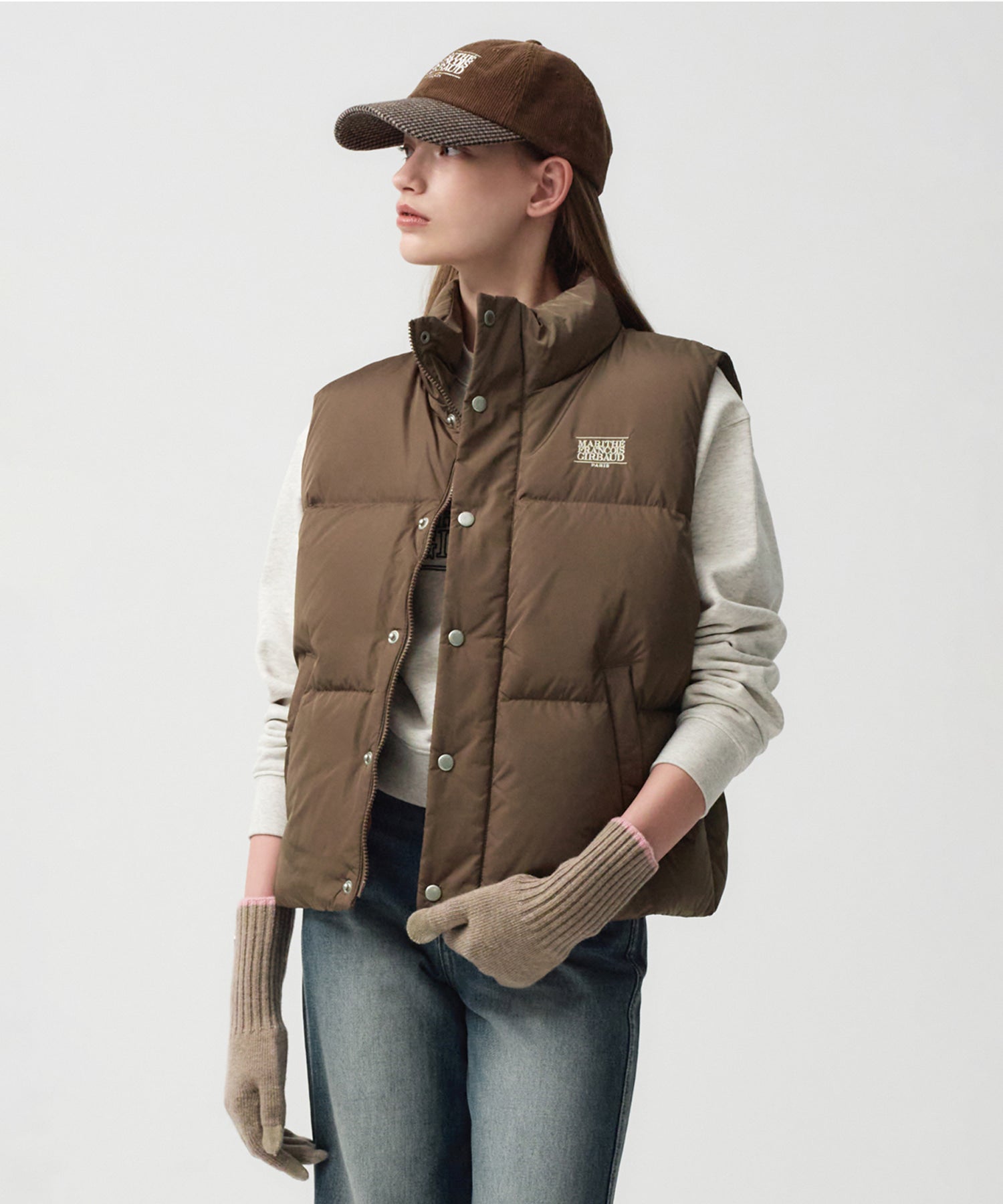 Marithe & Francois Girbaud - Circle Logo Long Glove (Oatmeal) product image 7 | TRAB K-Fashion Australia