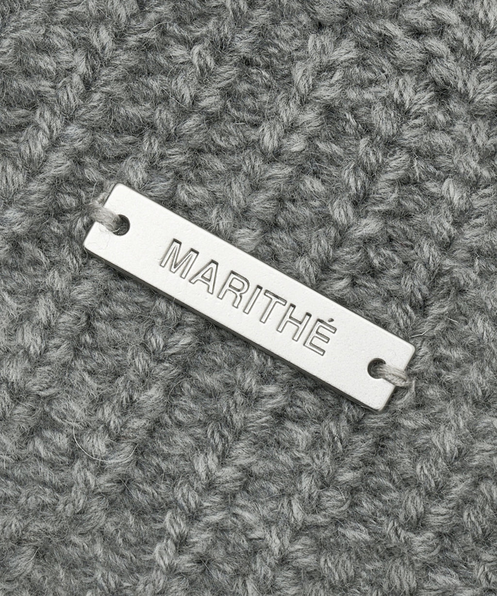 Marithe & Francois Girbaud - Regular Logo Beanie (Gray) product image 3 | TRAB K-Fashion Australia