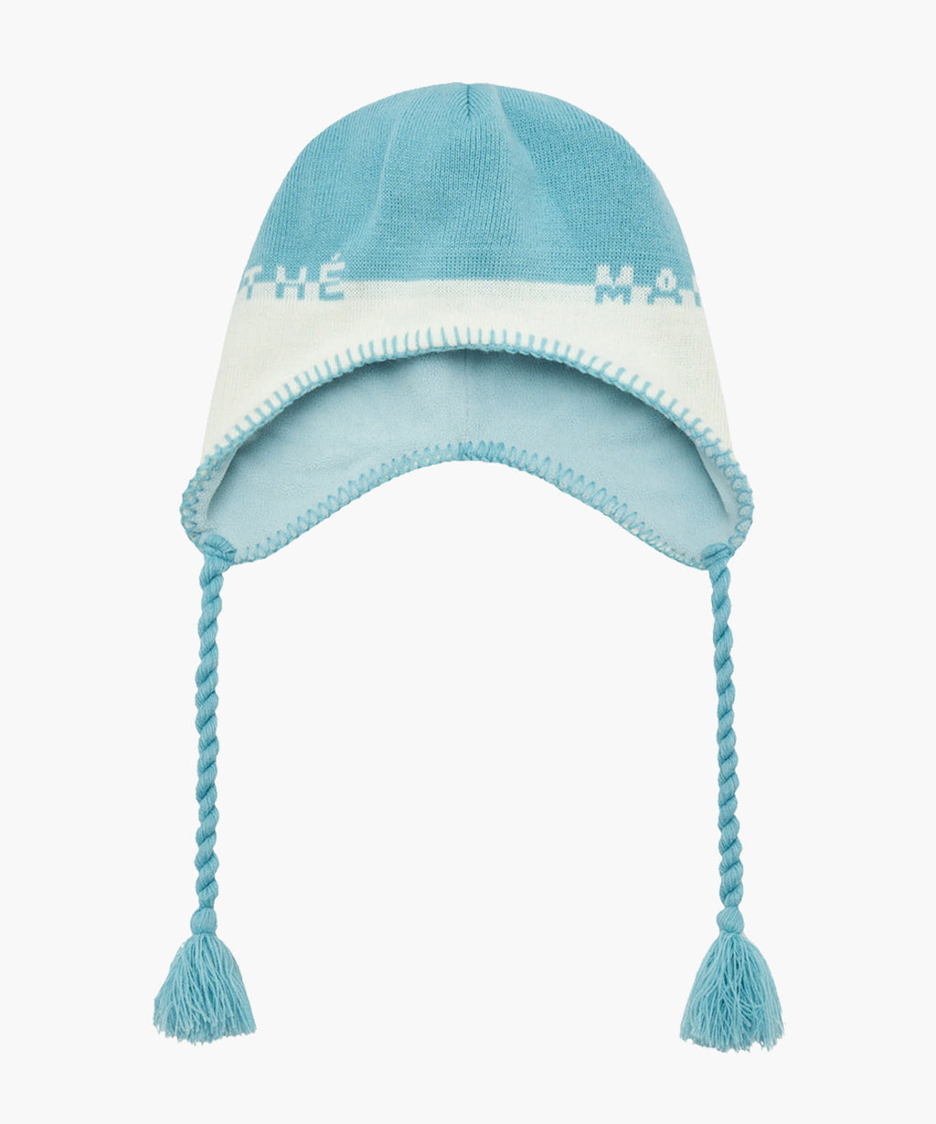 Marithe & Francois Girbaud - Regular Logo Earflap Beanie (Sky Blue) product image 1 | TRAB K-Fashion Australia