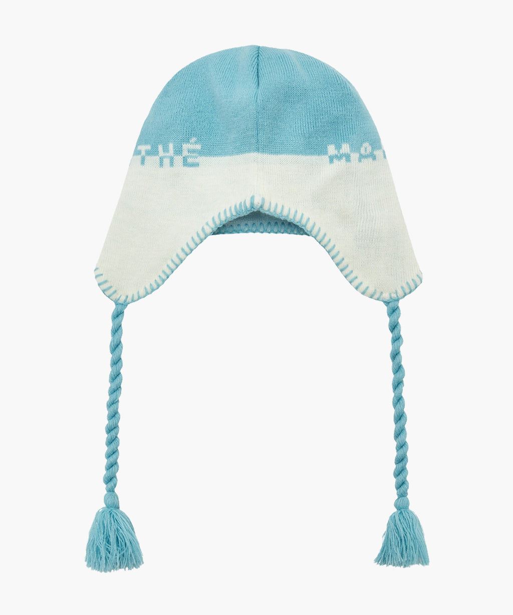 Marithe & Francois Girbaud - Regular Logo Earflap Beanie (Sky Blue) product image 3 | TRAB K-Fashion Australia