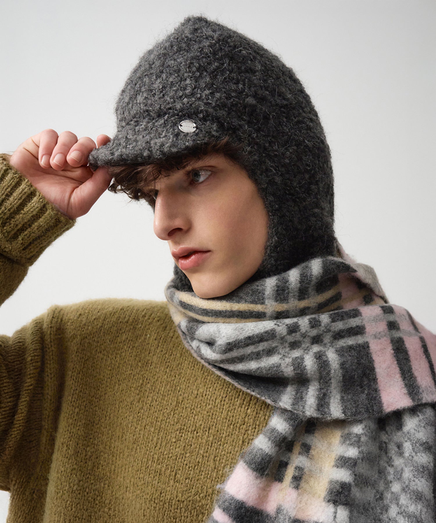 Marithe & Francois Girbaud - Regular Logo Balaclava (Charcoal) product image 5 | TRAB K-Fashion Australia