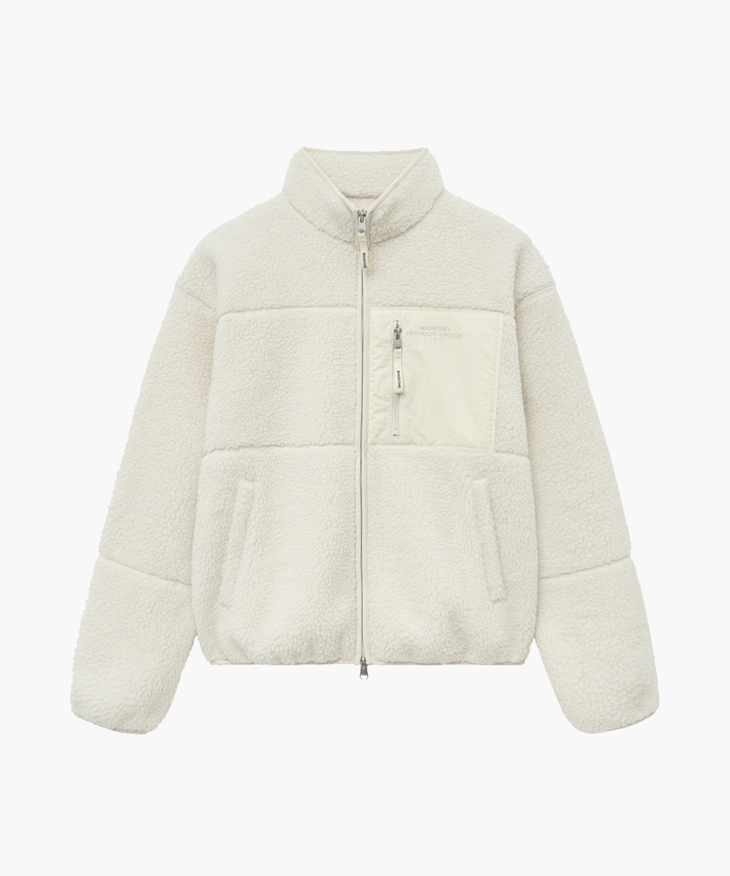 Marithe & Francois Girbaud - Lettering Logo Pocket Fleece Jacket (Ivory) product image 6 | TRAB K-Fashion Australia