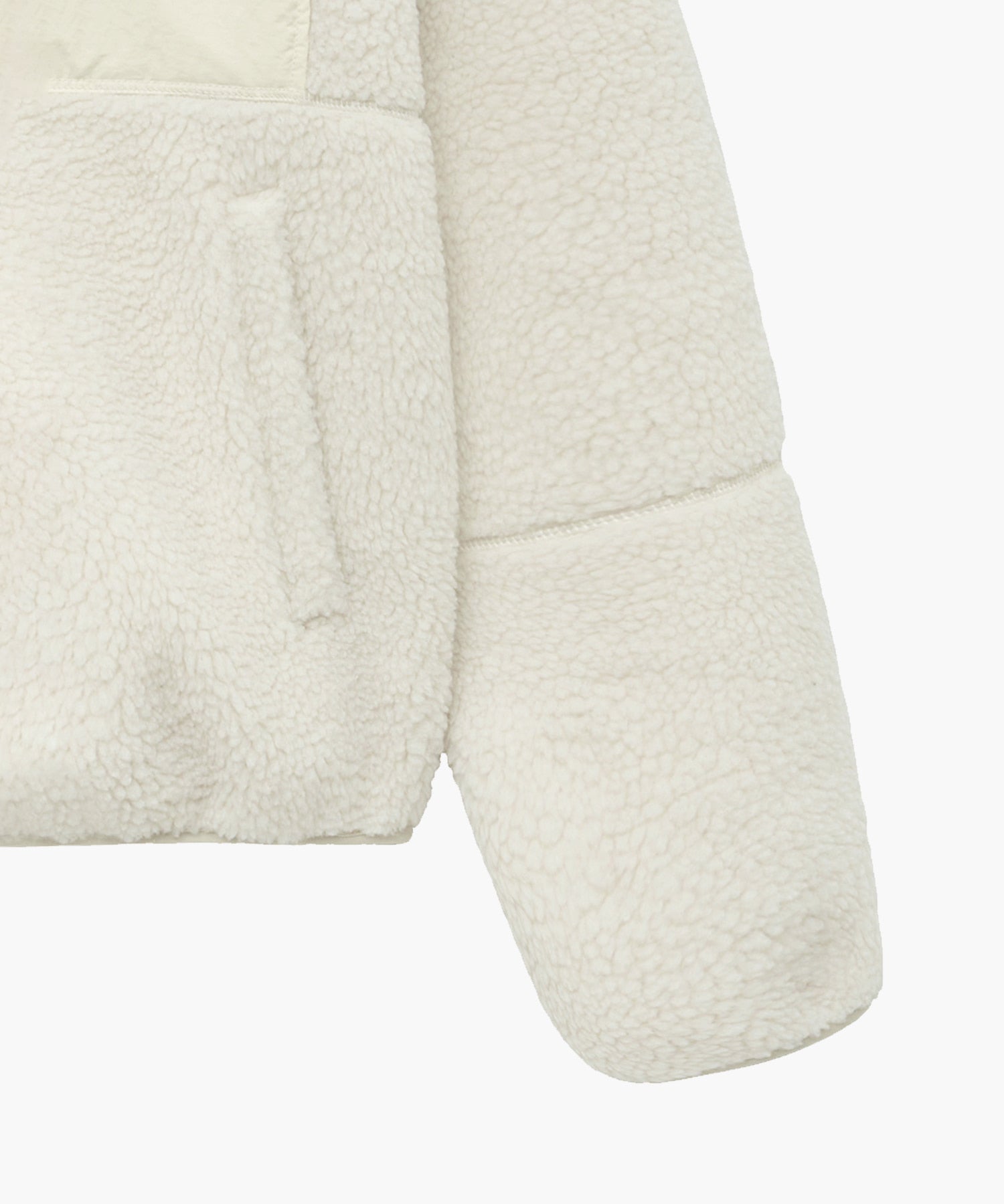 Marithe & Francois Girbaud - Lettering Logo Pocket Fleece Jacket (Ivory) product image 9 | TRAB K-Fashion Australia