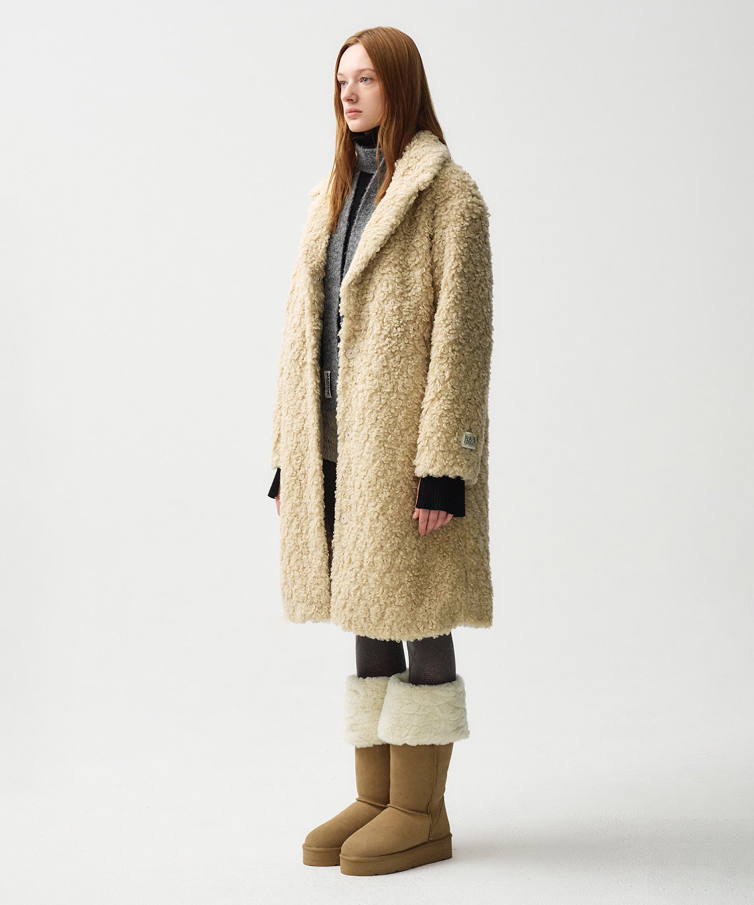 Marithe & Francois Girbaud - Nu Week Faux Fur Coat (Beige) product image 2 | TRAB K-Fashion Australia