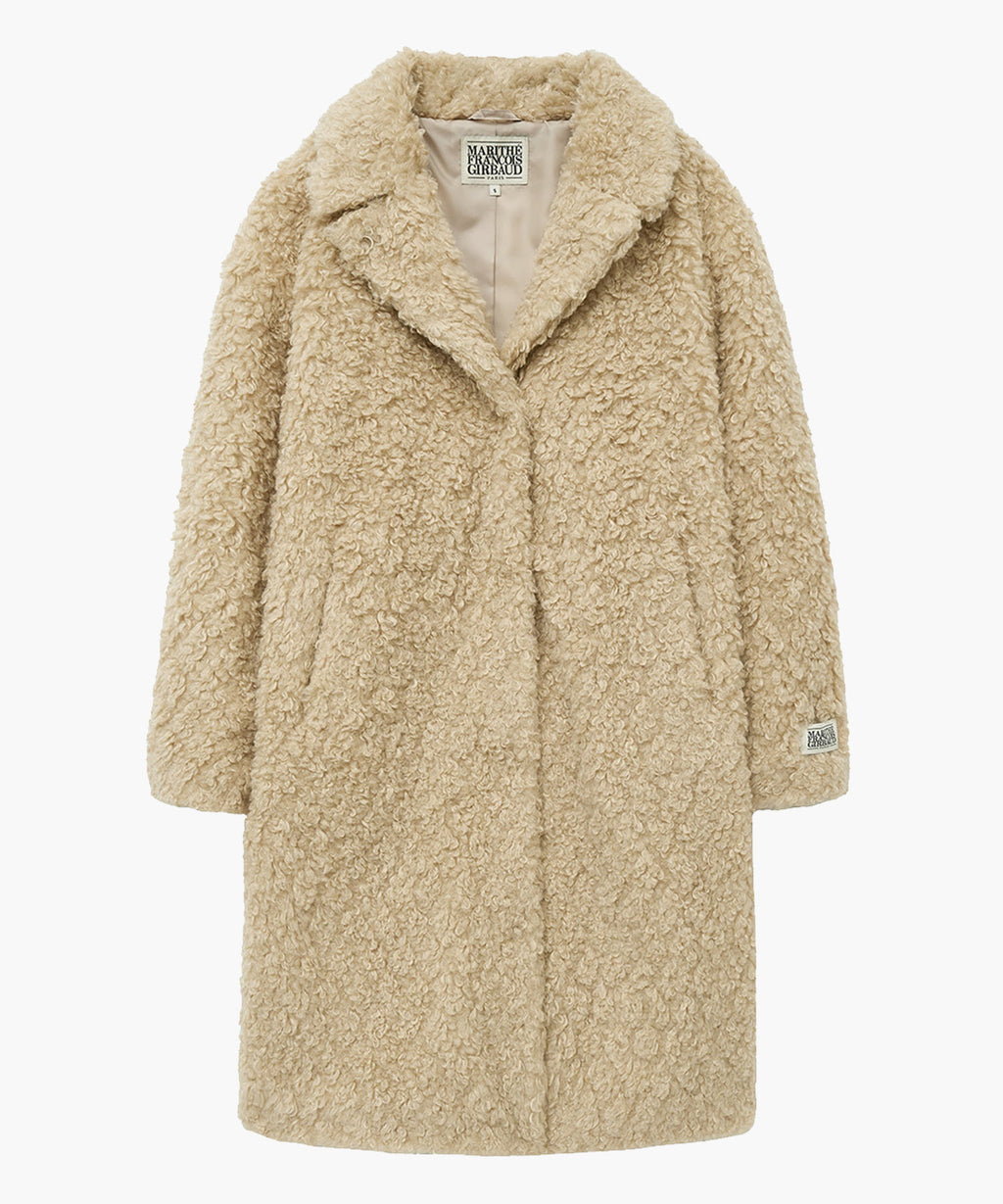 Marithe & Francois Girbaud - Nu Week Faux Fur Coat (Beige) product image 6 | TRAB K-Fashion Australia