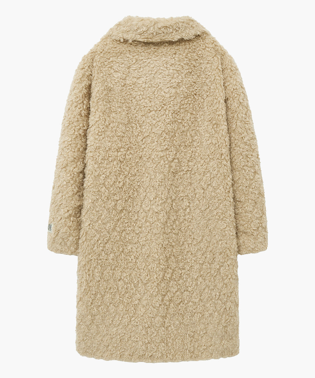 Marithe & Francois Girbaud - Nu Week Faux Fur Coat (Beige) product image 7 | TRAB K-Fashion Australia