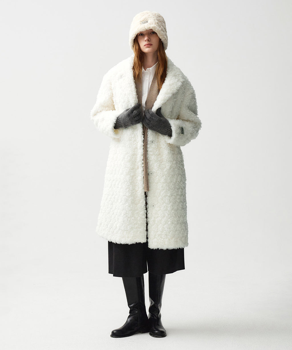 Marithe & Francois Girbaud - Nu Week Faux Fur Coat (Ivory) product image 1 | TRAB K-Fashion Australia