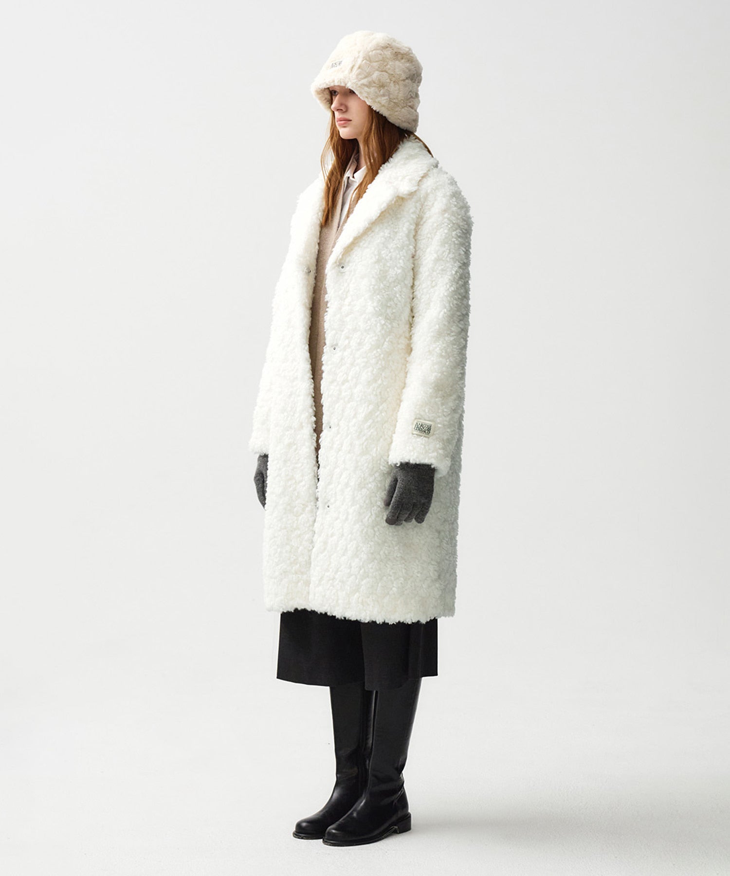 Marithe & Francois Girbaud - Nu Week Faux Fur Coat (Ivory) product image 2 | TRAB K-Fashion Australia