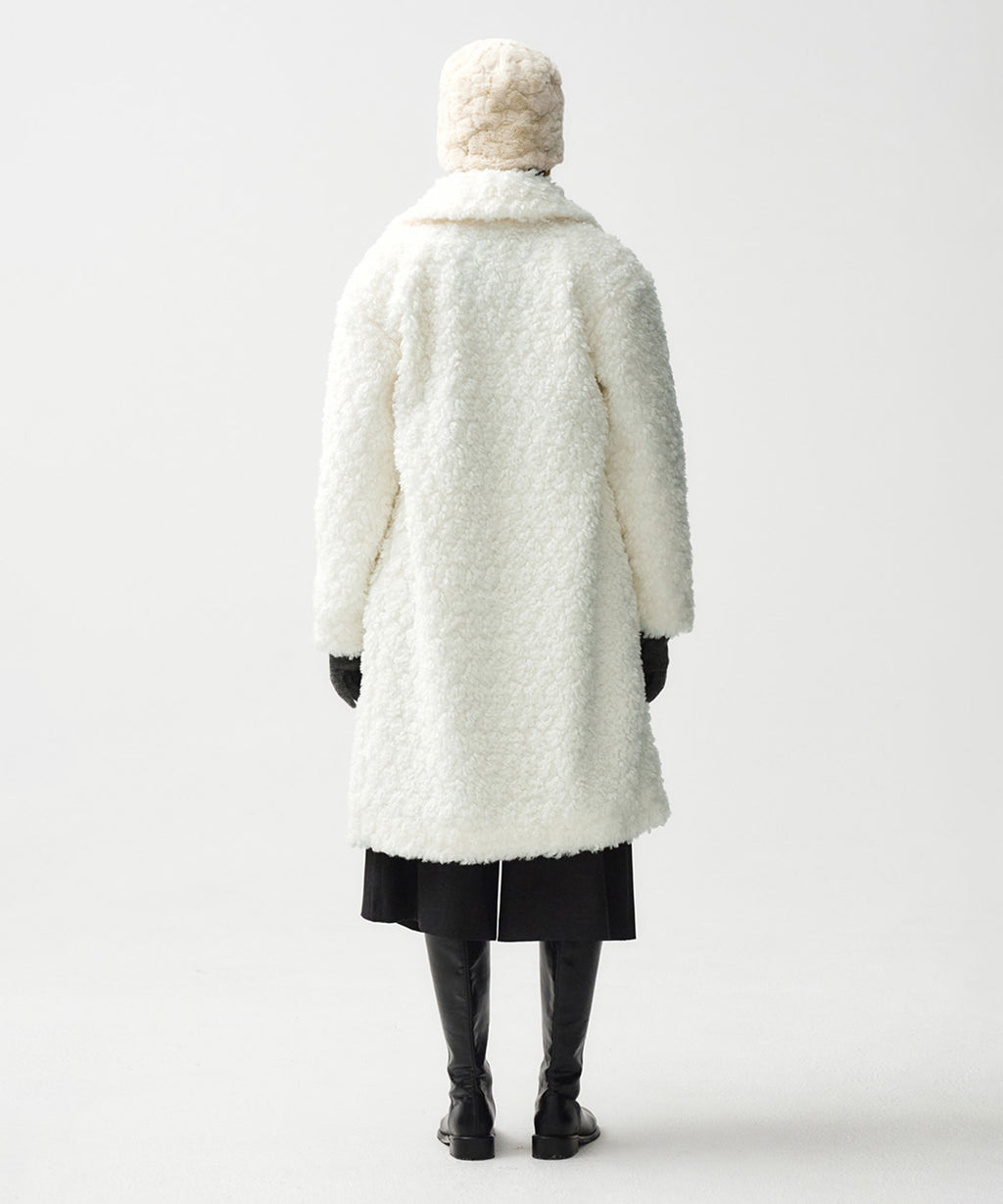 Marithe & Francois Girbaud - Nu Week Faux Fur Coat (Ivory) product image 3 | TRAB K-Fashion Australia