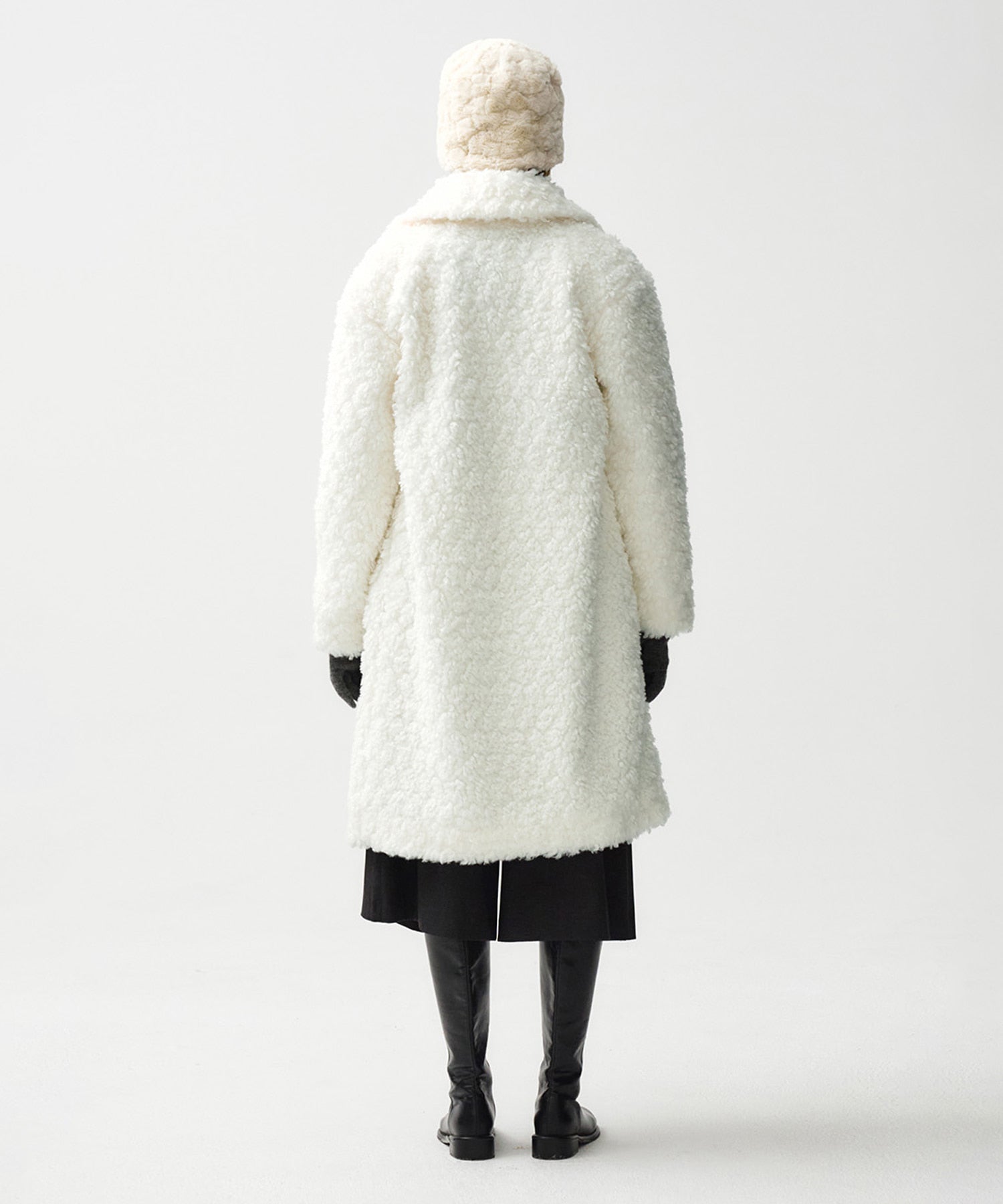 Marithe & Francois Girbaud - Nu Week Faux Fur Coat (Ivory) product image 3 | TRAB K-Fashion Australia