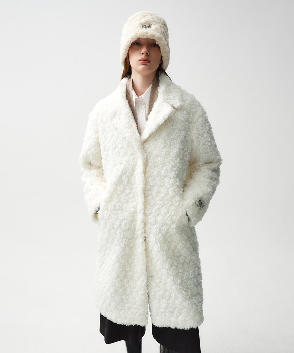 Marithe & Francois Girbaud - Nu Week Faux Fur Coat (Ivory) product image 4 | TRAB K-Fashion Australia