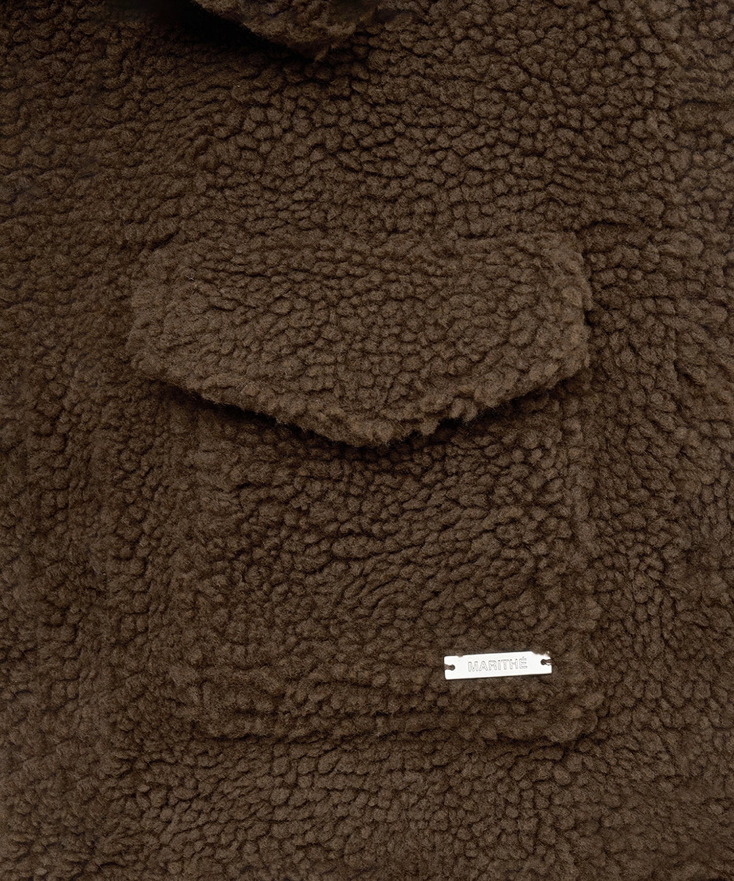 Marithe & Francois Girbaud - Nu Week Fur Oversized Zip-up Jacket (Dark Brown) product image 9 | TRAB K-Fashion Australia