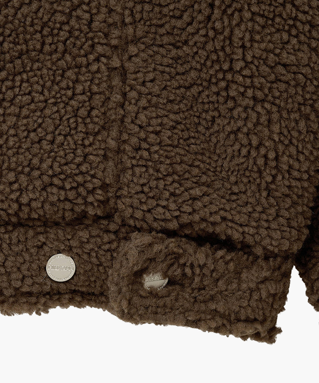 Marithe & Francois Girbaud - Nu Week Fur Oversized Zip-up Jacket (Dark Brown) product image 10 | TRAB K-Fashion Australia