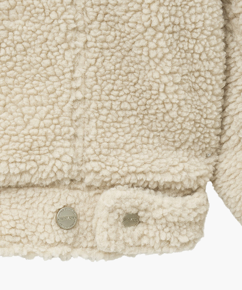 Marithe & Francois Girbaud - Nu Week Fur Oversized Zip-up Jacket (Sand) product image 10 | TRAB K-Fashion Australia
