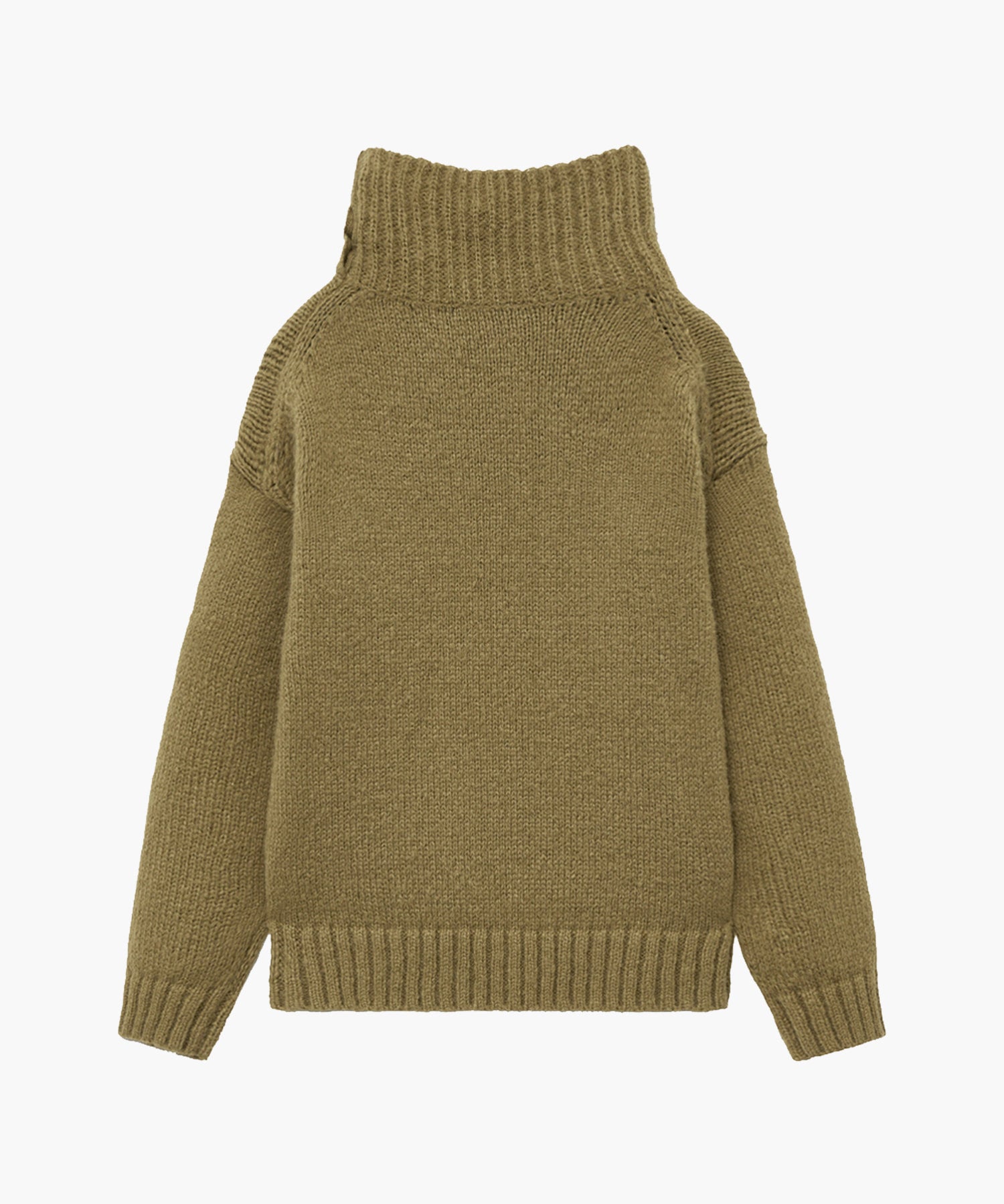 Marithe & Francois Girbaud - Buttoned Placket Turtleneck Sweater (Brown) product image 7 | TRAB K-Fashion Australia