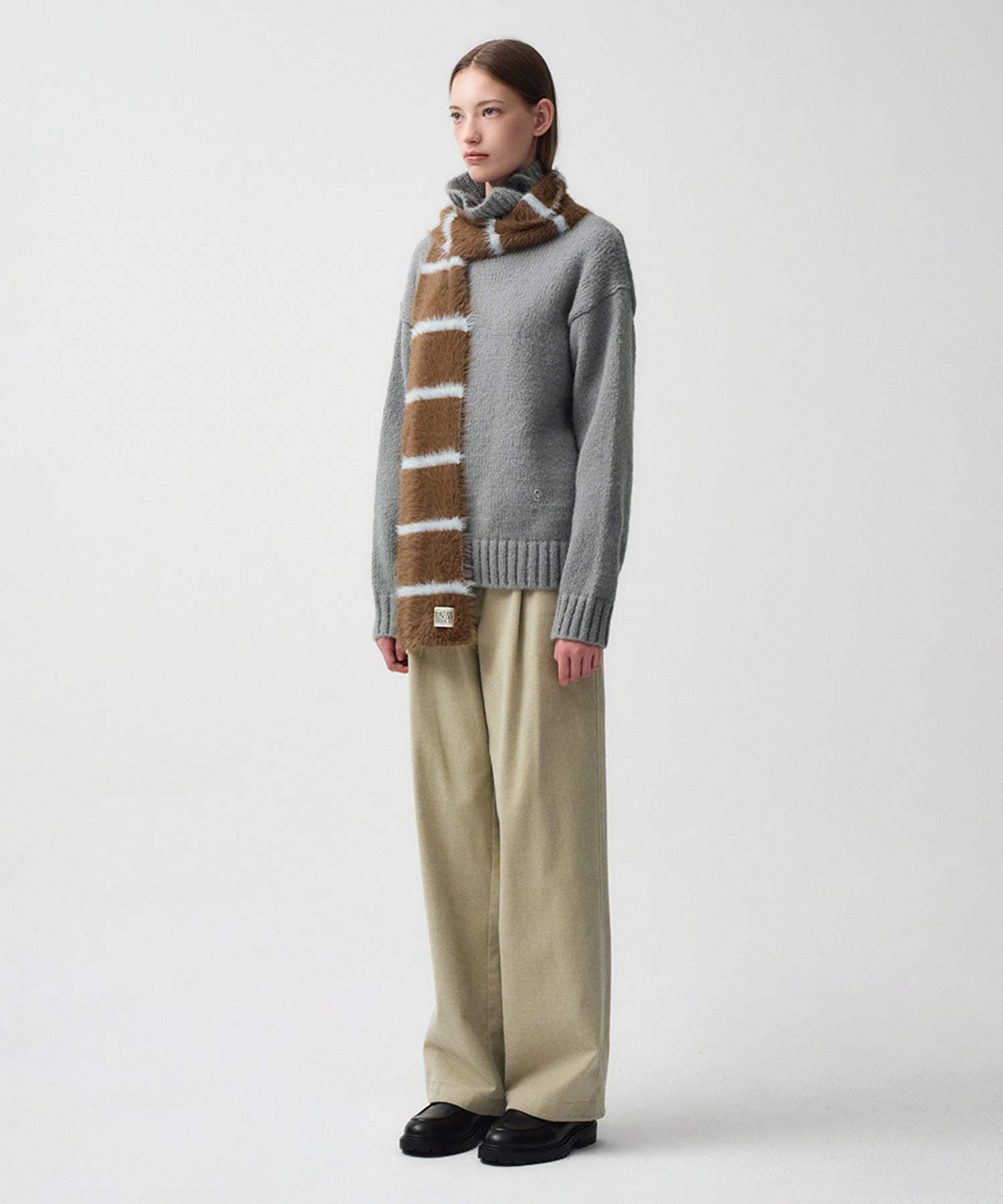 Marithe & Francois Girbaud - Buttoned Placket Turtleneck Sweater (Gray) product image 4 | TRAB K-Fashion Australia