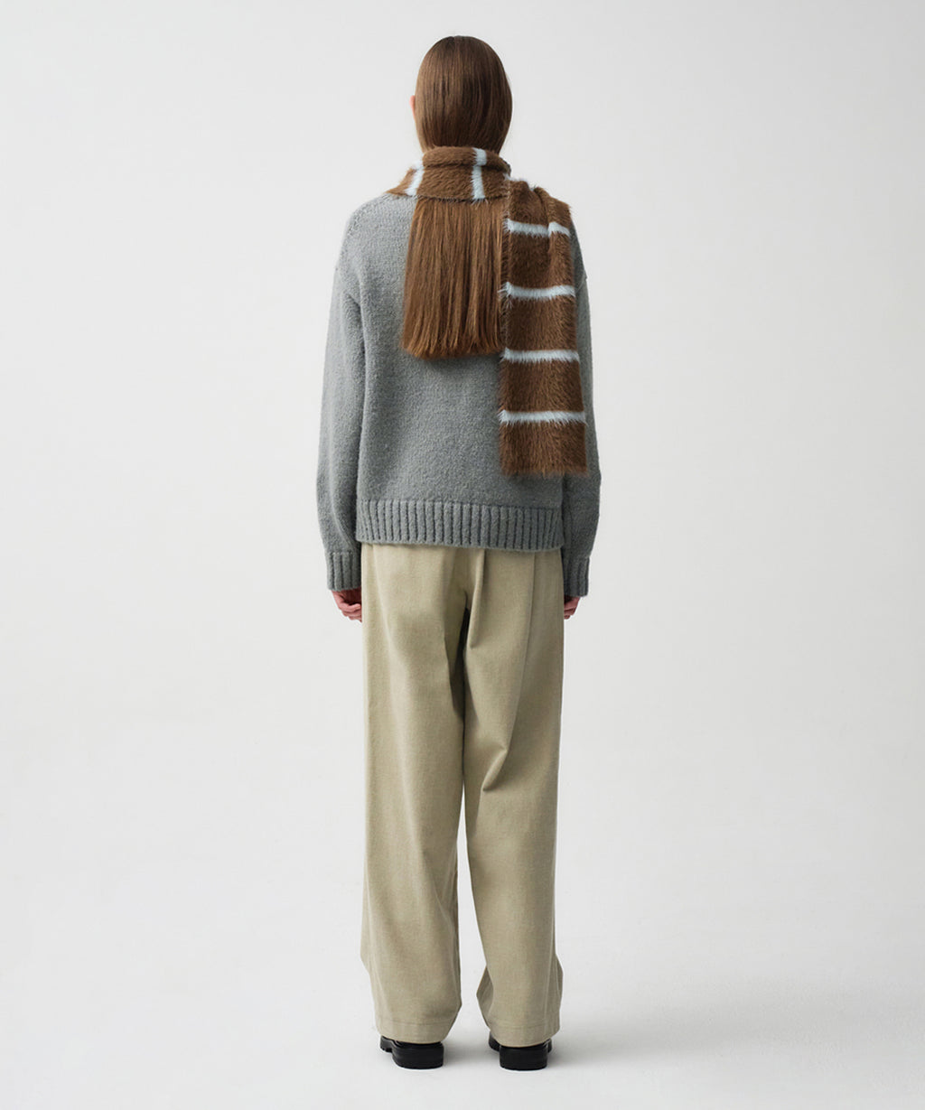 Marithe & Francois Girbaud - Buttoned Placket Turtleneck Sweater (Gray) product image 5 | TRAB K-Fashion Australia