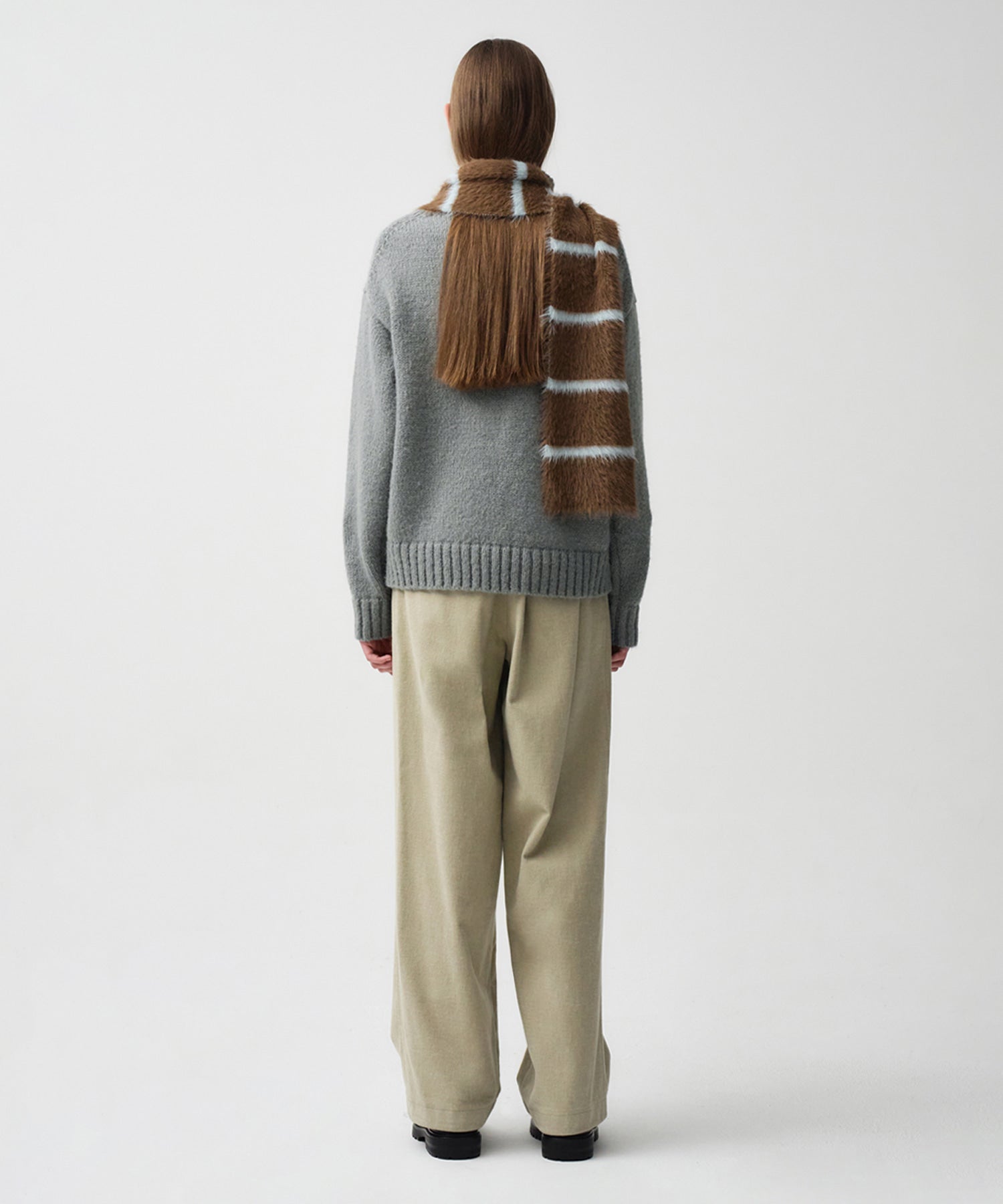 Marithe & Francois Girbaud - Buttoned Placket Turtleneck Sweater (Gray) product image 5 | TRAB K-Fashion Australia