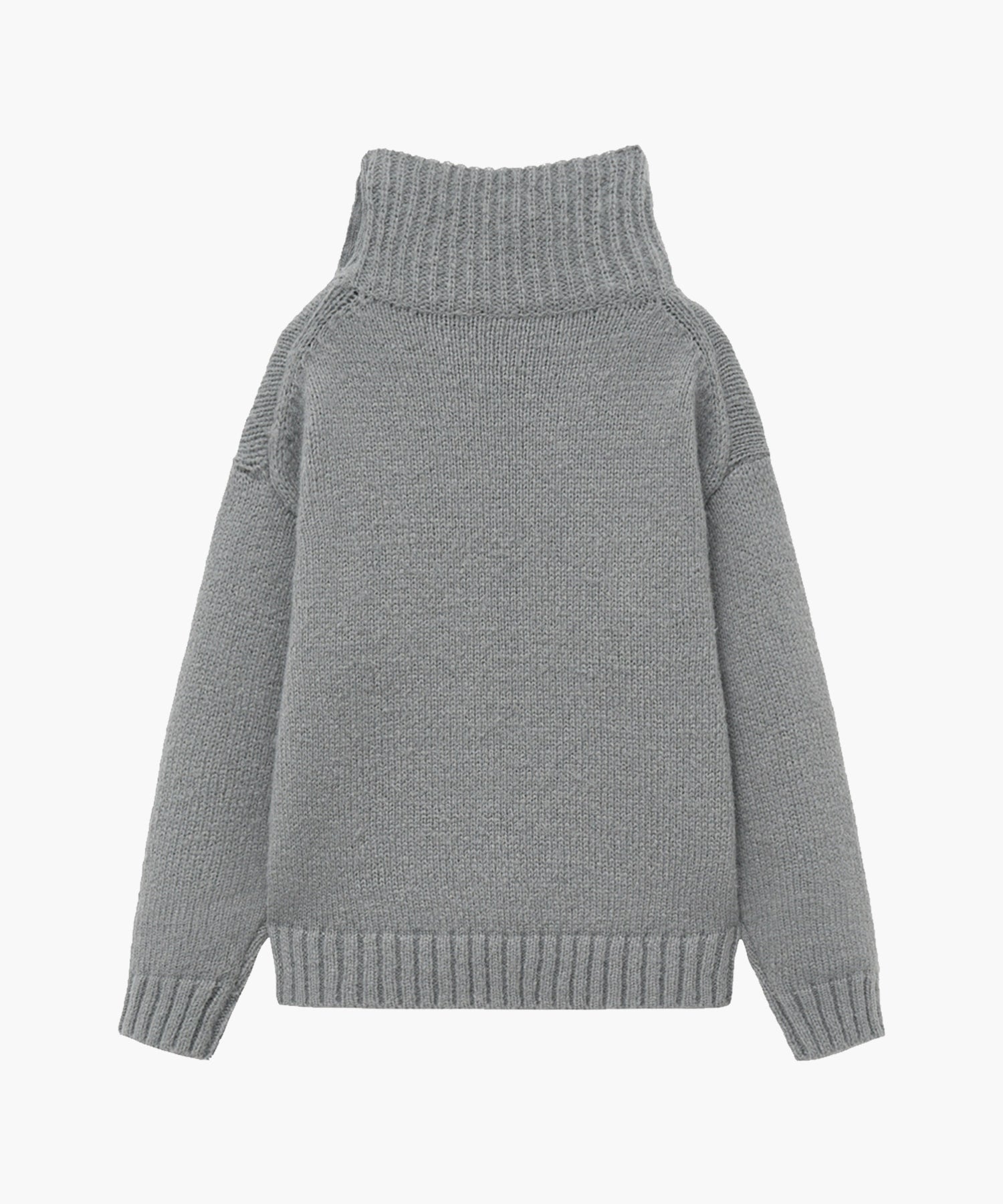Marithe & Francois Girbaud - Buttoned Placket Turtleneck Sweater (Gray) product image 7 | TRAB K-Fashion Australia