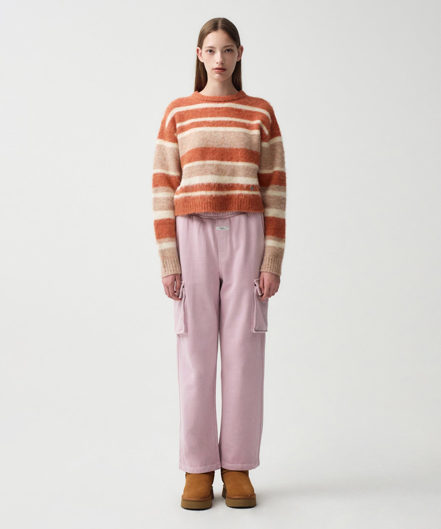 Marithe & Francois Girbaud - Hairy Crop Str Sweater (Orange) product image 2 | TRAB K-Fashion Australia