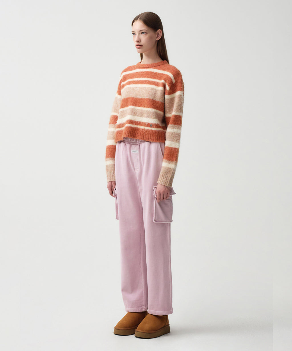 Marithe & Francois Girbaud - Hairy Crop Str Sweater (Orange) product image 3 | TRAB K-Fashion Australia