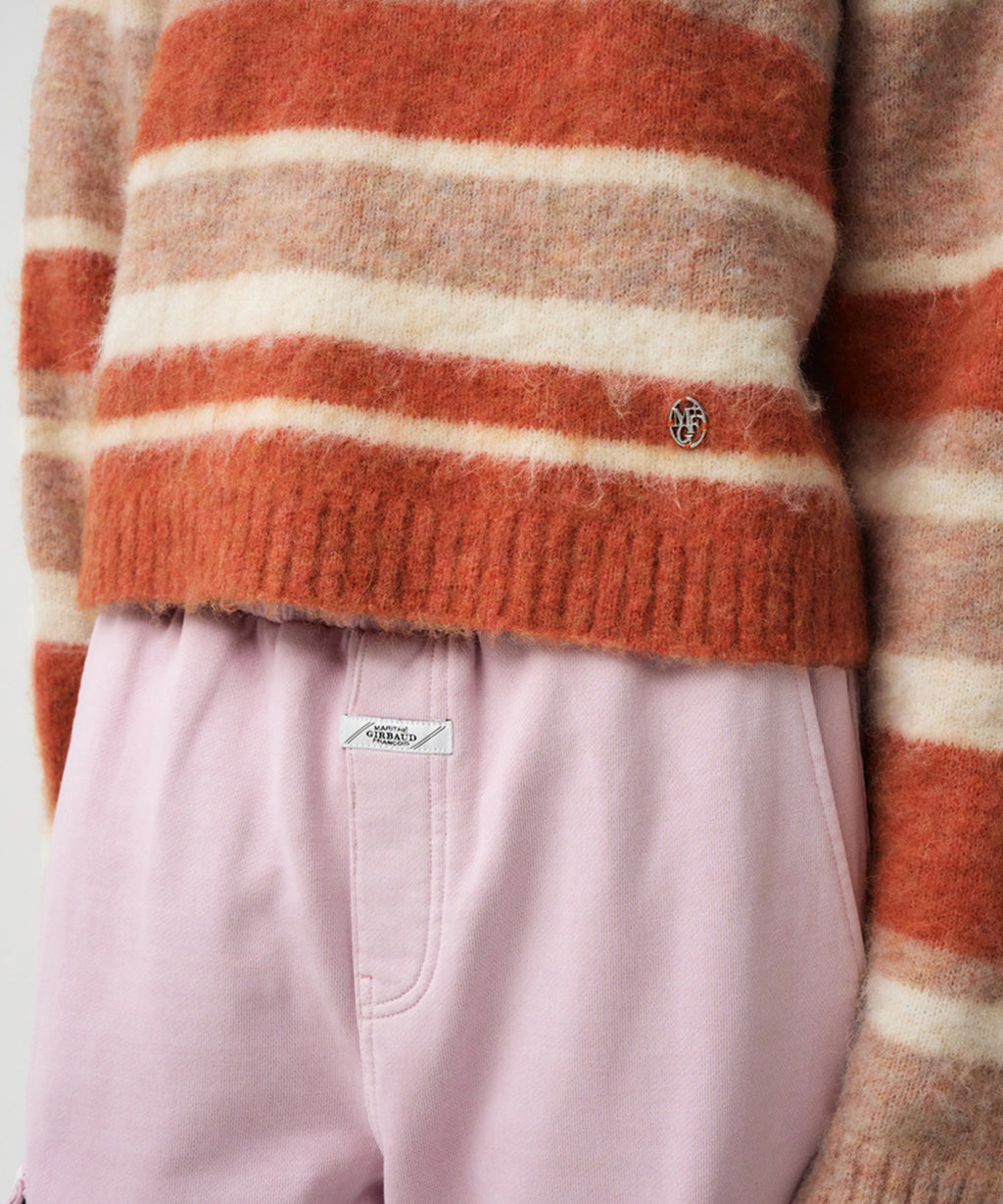 Marithe & Francois Girbaud - Hairy Crop Str Sweater (Orange) product image 5 | TRAB K-Fashion Australia