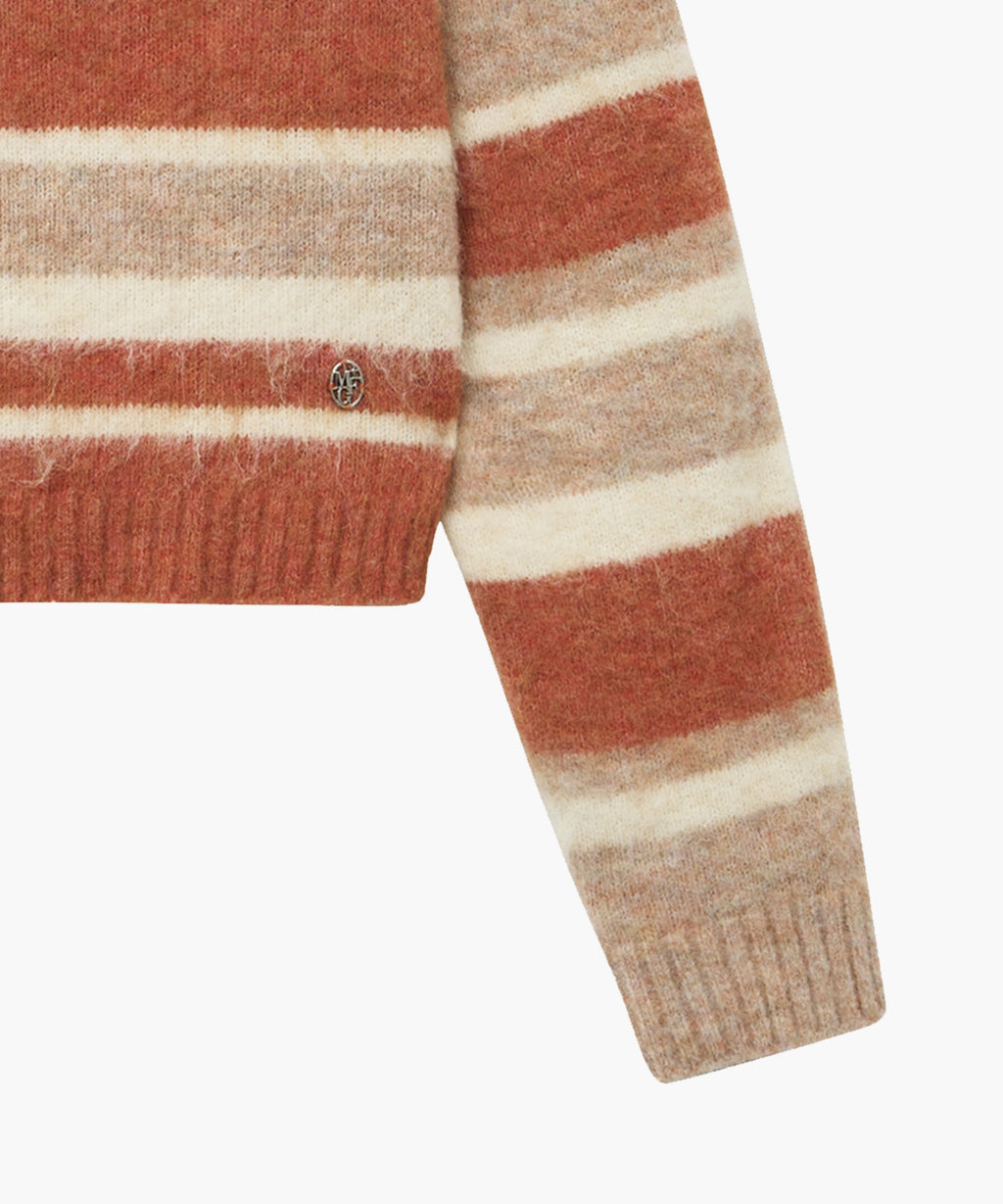 Marithe & Francois Girbaud - Hairy Crop Str Sweater (Orange) product image 9 | TRAB K-Fashion Australia