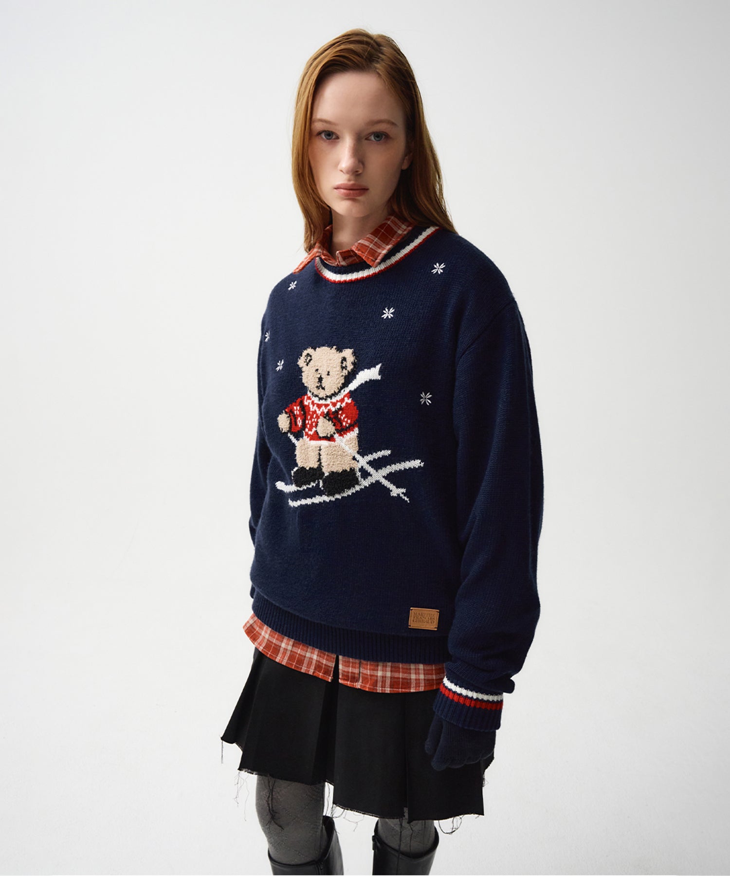 Marithe & Francois Girbaud - Ski Bear Sweater (Navy) product image 1 | TRAB K-Fashion Australia