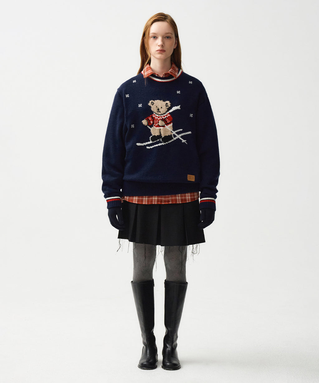 Marithe & Francois Girbaud - Ski Bear Sweater (Navy) product image 3 | TRAB K-Fashion Australia