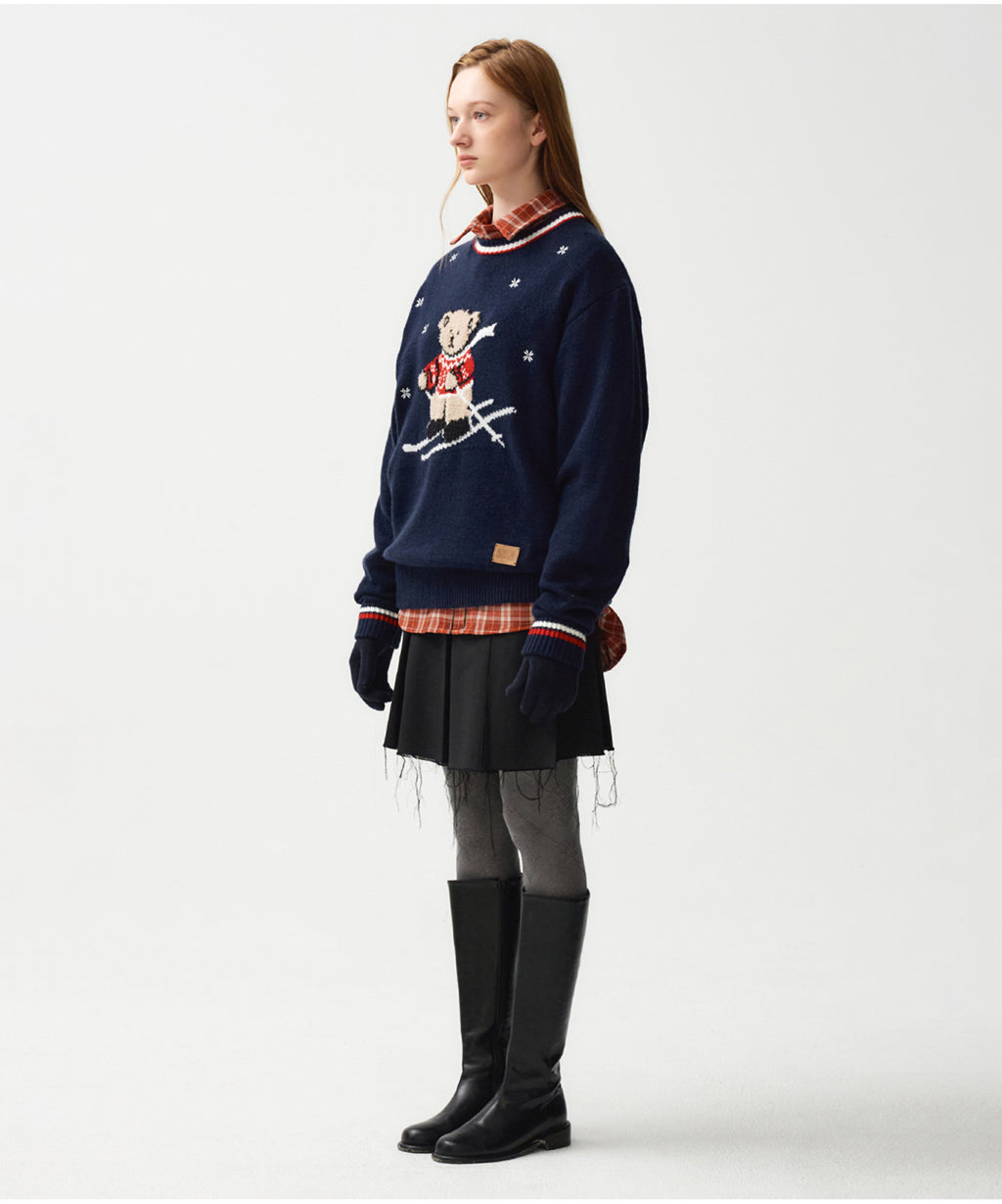 Marithe & Francois Girbaud - Ski Bear Sweater (Navy) product image 4 | TRAB K-Fashion Australia