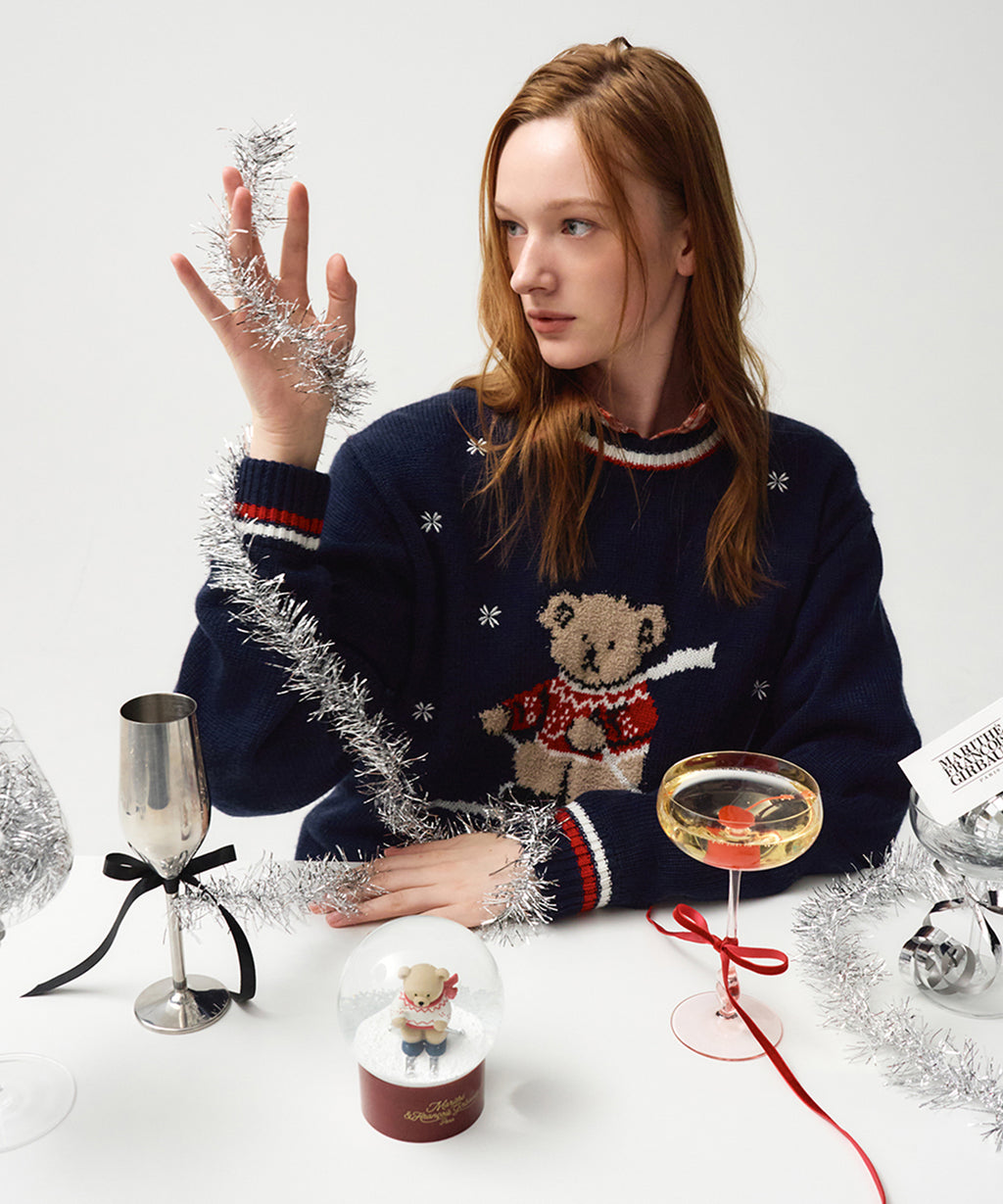 Marithe & Francois Girbaud - Ski Bear Sweater (Navy) product image 7 | TRAB K-Fashion Australia