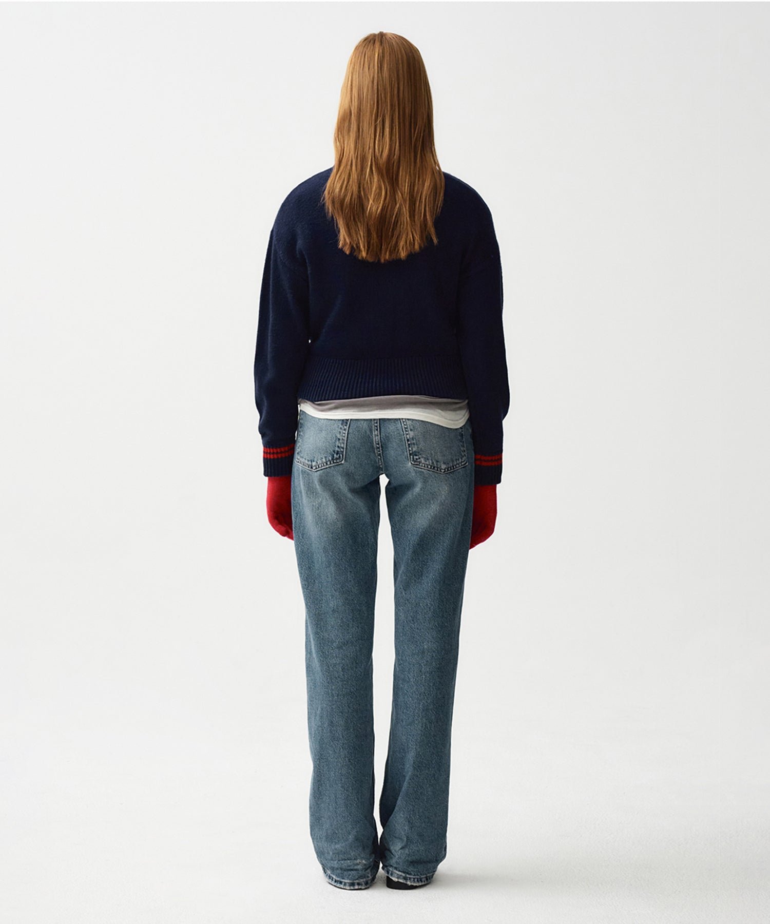 Marithe & Francois Girbaud - Ski Bear Crop Sweater (Navy) product image 4 | TRAB K-Fashion Australia