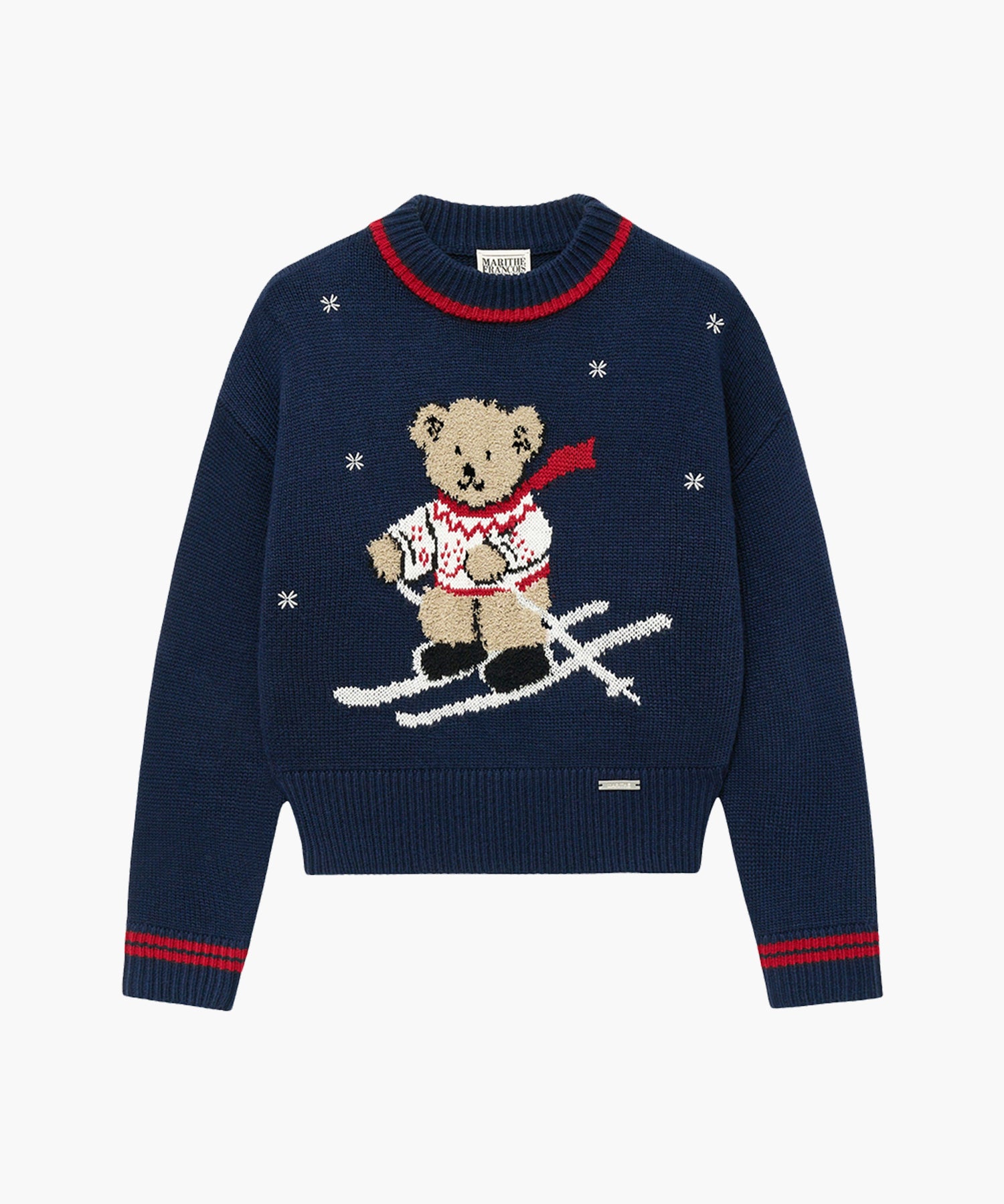 Marithe & Francois Girbaud - Ski Bear Crop Sweater (Navy) product image 6 | TRAB K-Fashion Australia