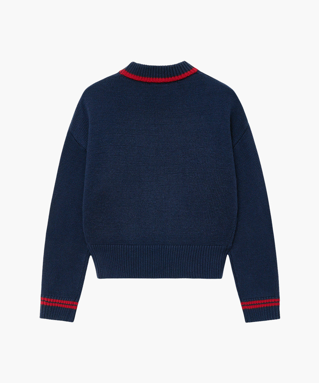 Marithe & Francois Girbaud - Ski Bear Crop Sweater (Navy) product image 7 | TRAB K-Fashion Australia