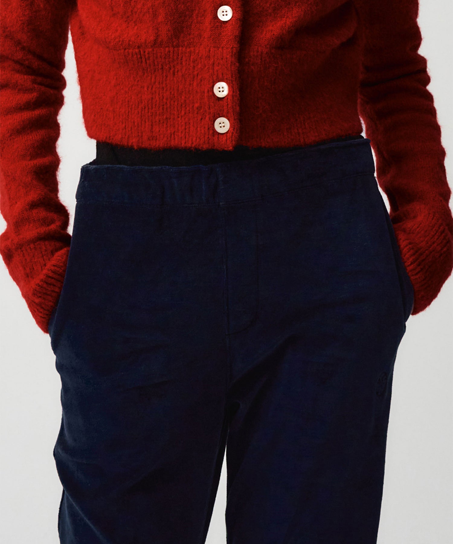 Marithe & Francois Girbaud - Velour Pants (Dark Navy) product image 7 | TRAB K-Fashion Australia