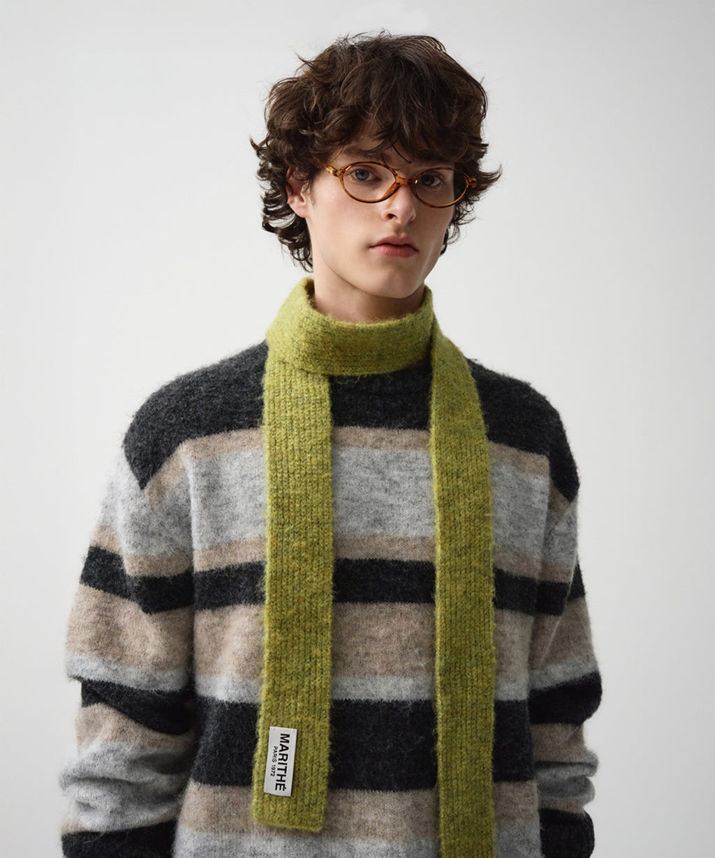 Marithe & Francois Girbaud - Regular Logo Tie Muffler (Olive) product image 5 | TRAB K-Fashion Australia