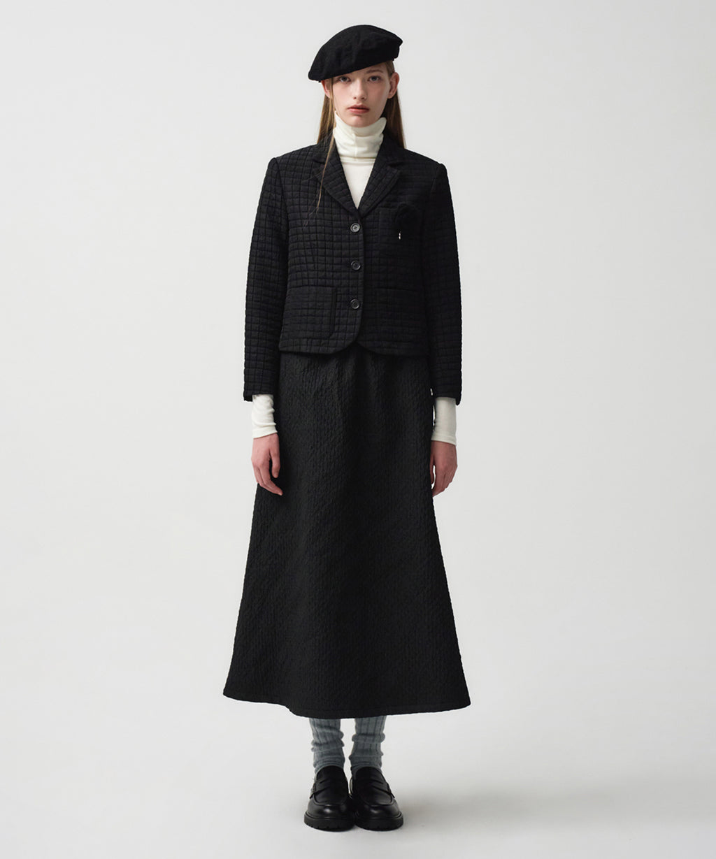 Marithe & Francois Girbaud - Quilted Jacquard Full Skirt (Black) product image 4 | TRAB K-Fashion Australia