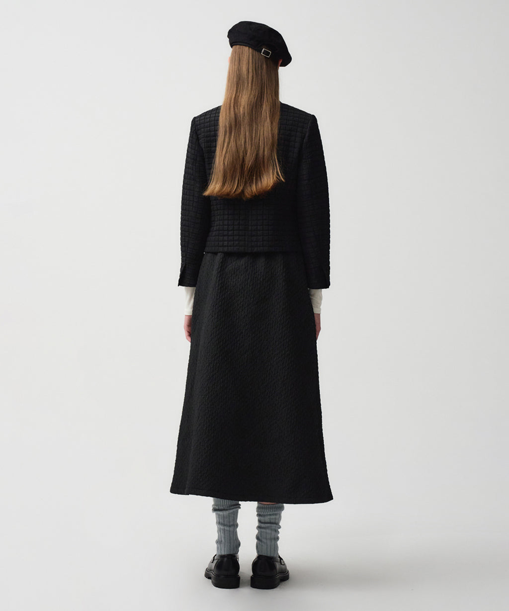 Marithe & Francois Girbaud - Quilted Jacquard Full Skirt (Black) product image 6 | TRAB K-Fashion Australia