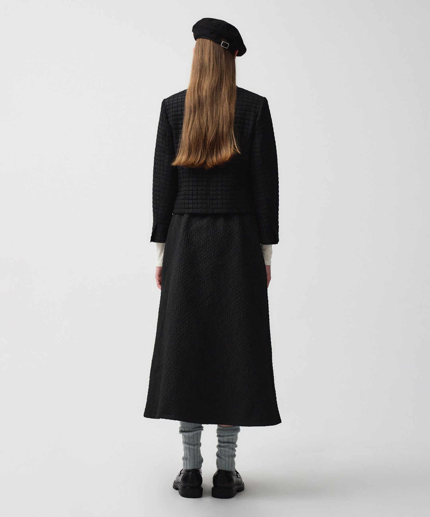 Marithe & Francois Girbaud - Quilted Jacquard Full Skirt (Black) product image 6 | TRAB K-Fashion Australia