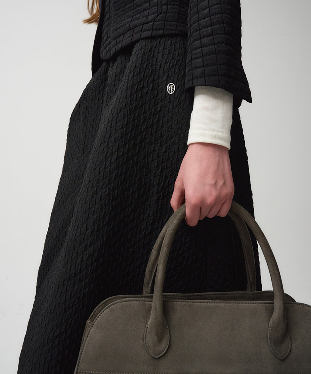 Marithe & Francois Girbaud - Quilted Jacquard Full Skirt (Black) product image 8 | TRAB K-Fashion Australia